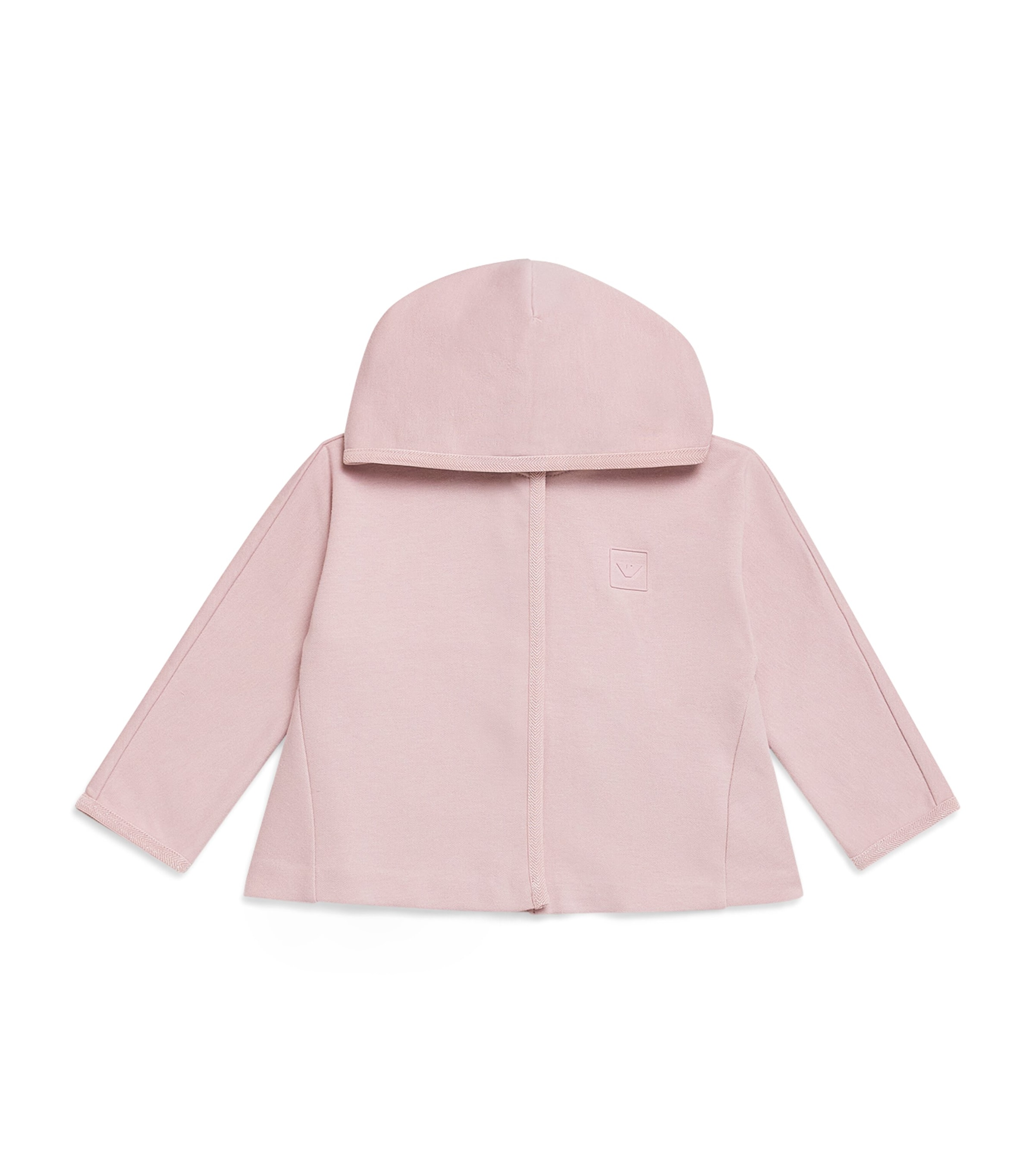 Emporio Armani Cotton-blend Hooded Sweatshirt In Purple