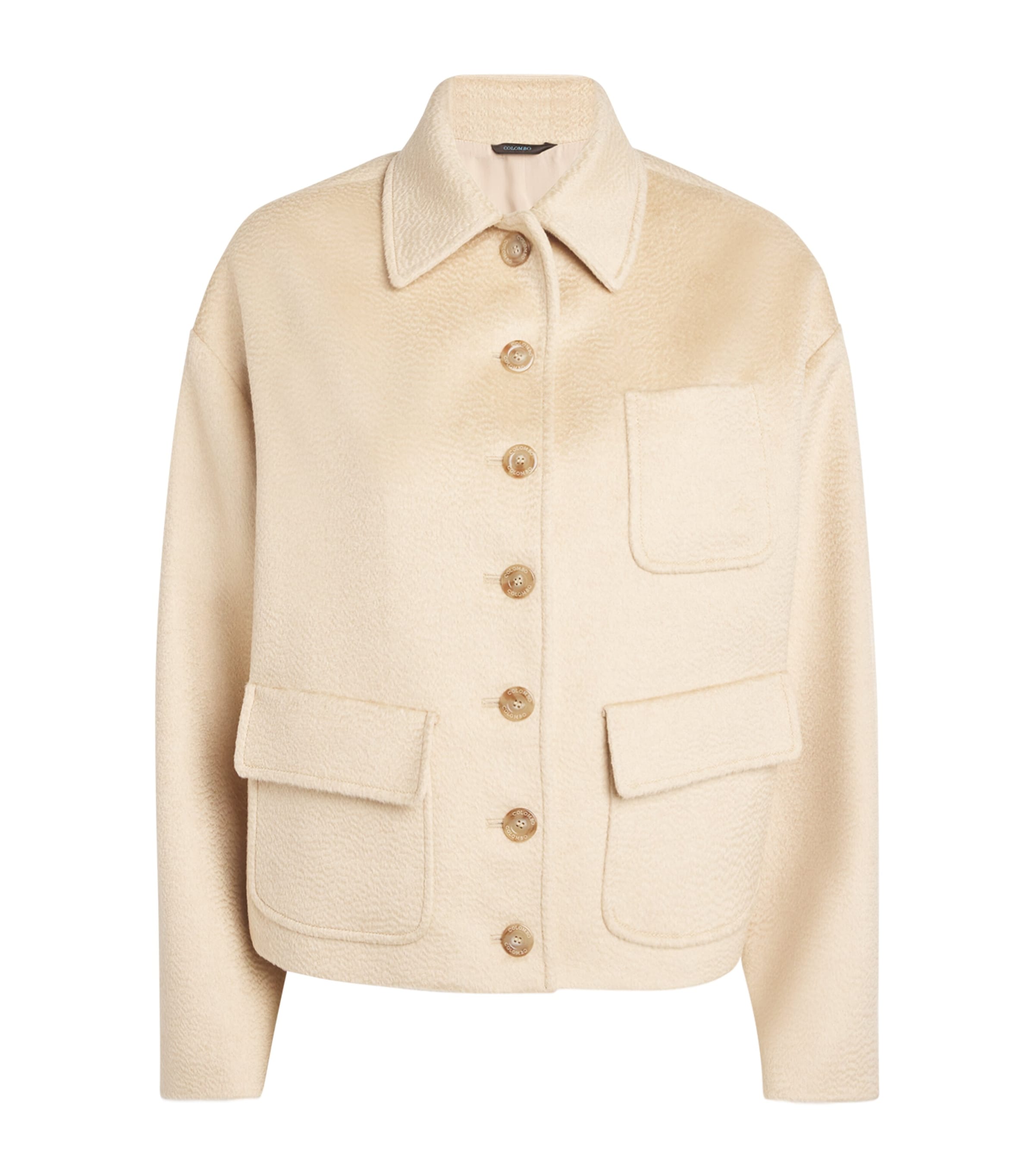 Colombo Button-down Pocket Jacket In Neutral