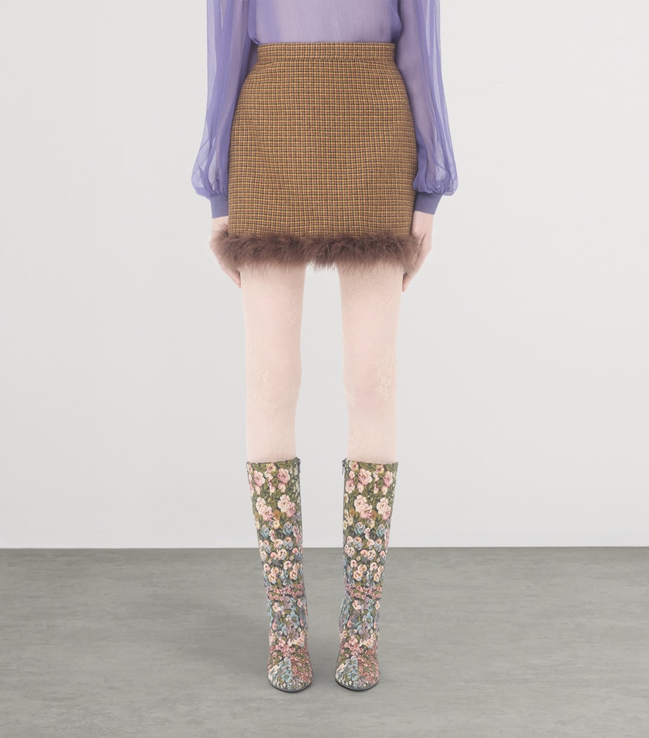 Wool Check Mini Skirt D8Q Image 2