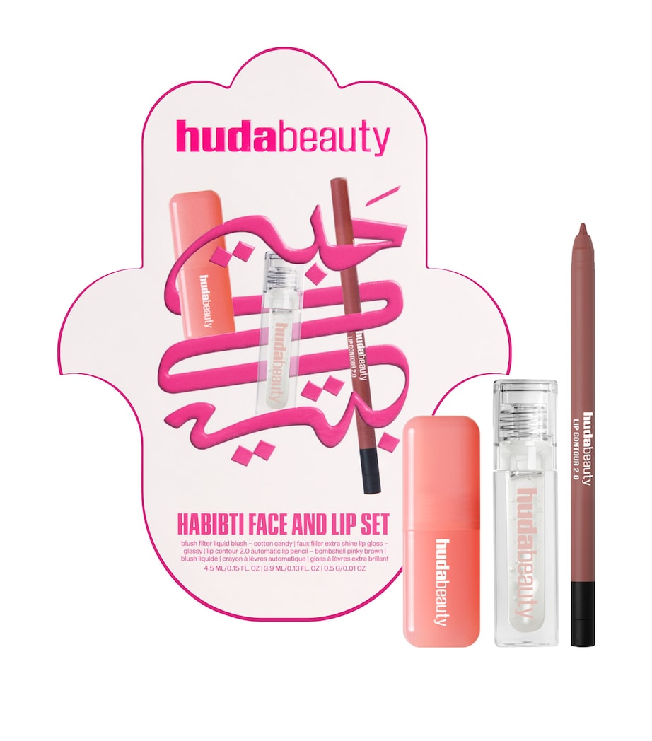 Huda Beauty Habibti Face and Lip Set Cotton Candy Image 1