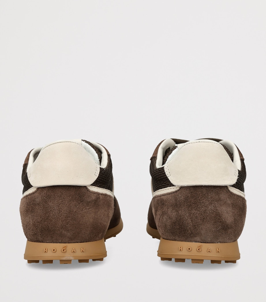 Hogan Suede H669 Allacciato Sneakers Dark Brown Image 4