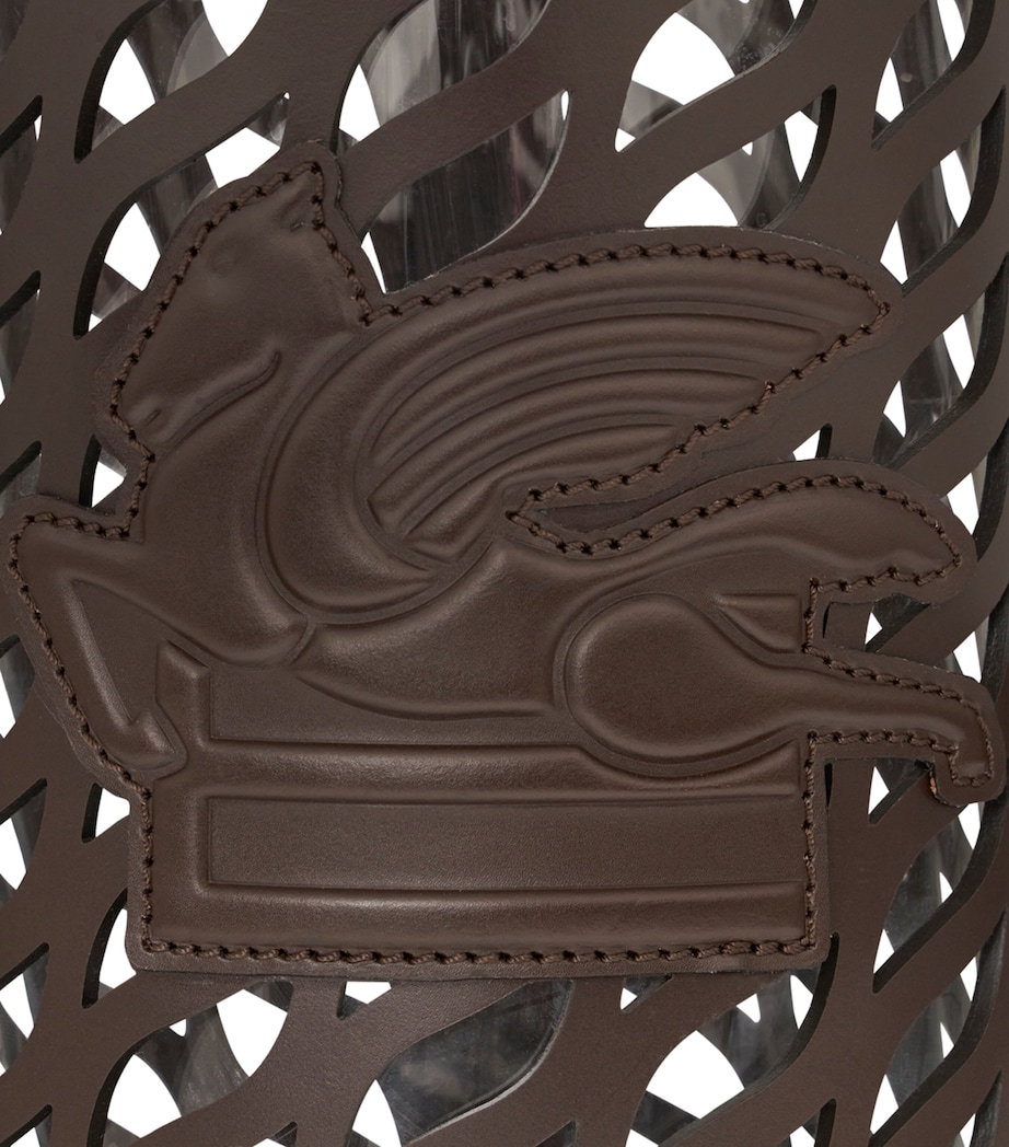 Leather Drill Vase (30.5cm) M0696 DRK BRWN Image 3