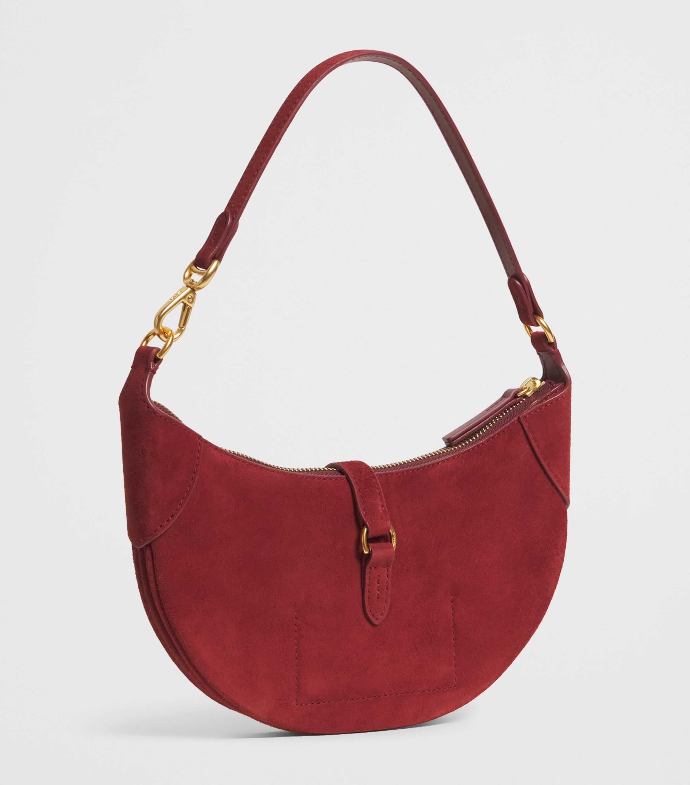 Mini Suede ID Shoulder Bag POMEGRANATE Image 3