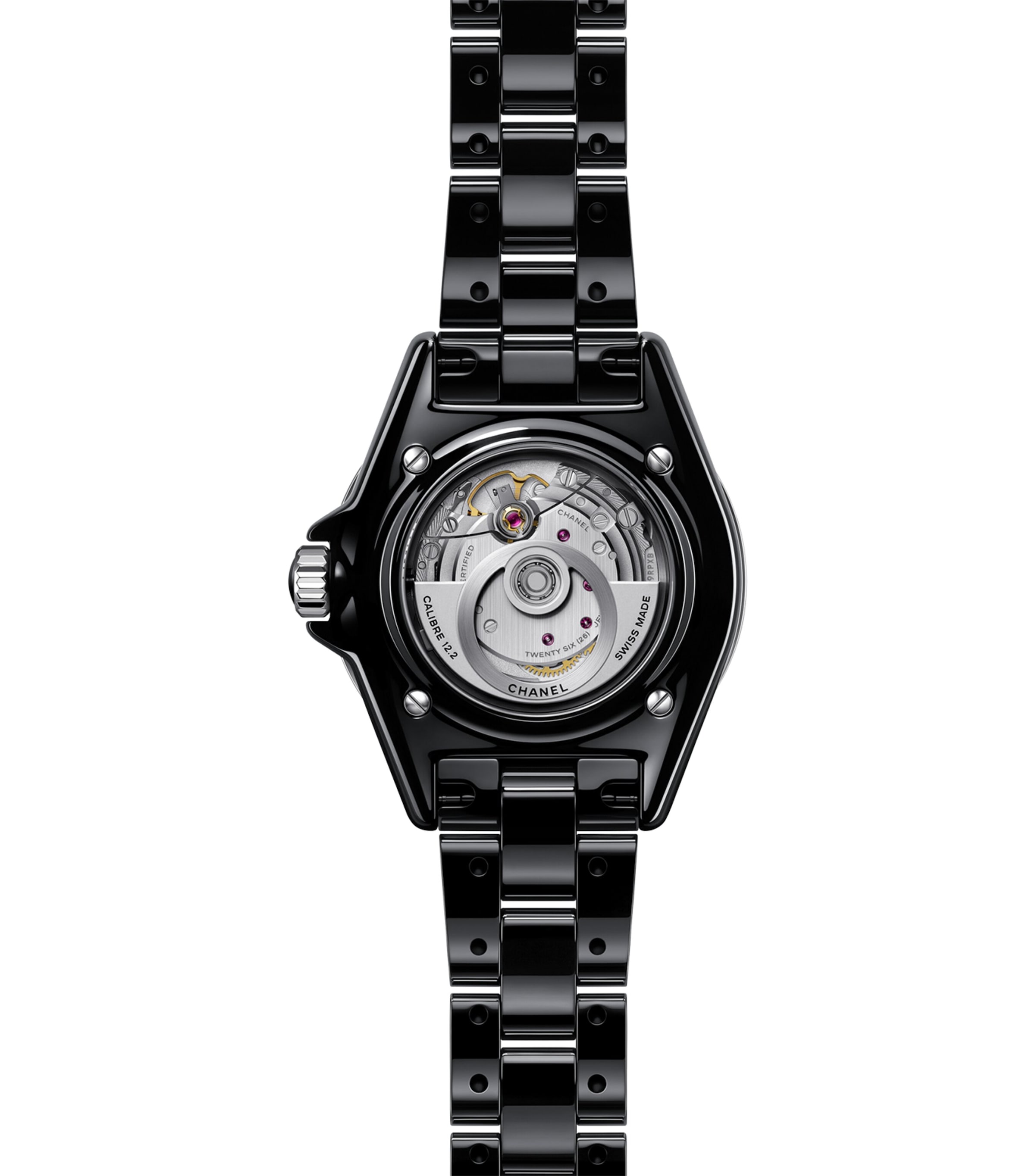 Ceramic and Steel J12 Calibre 12.2 Watch 33mm BLACK Image 3