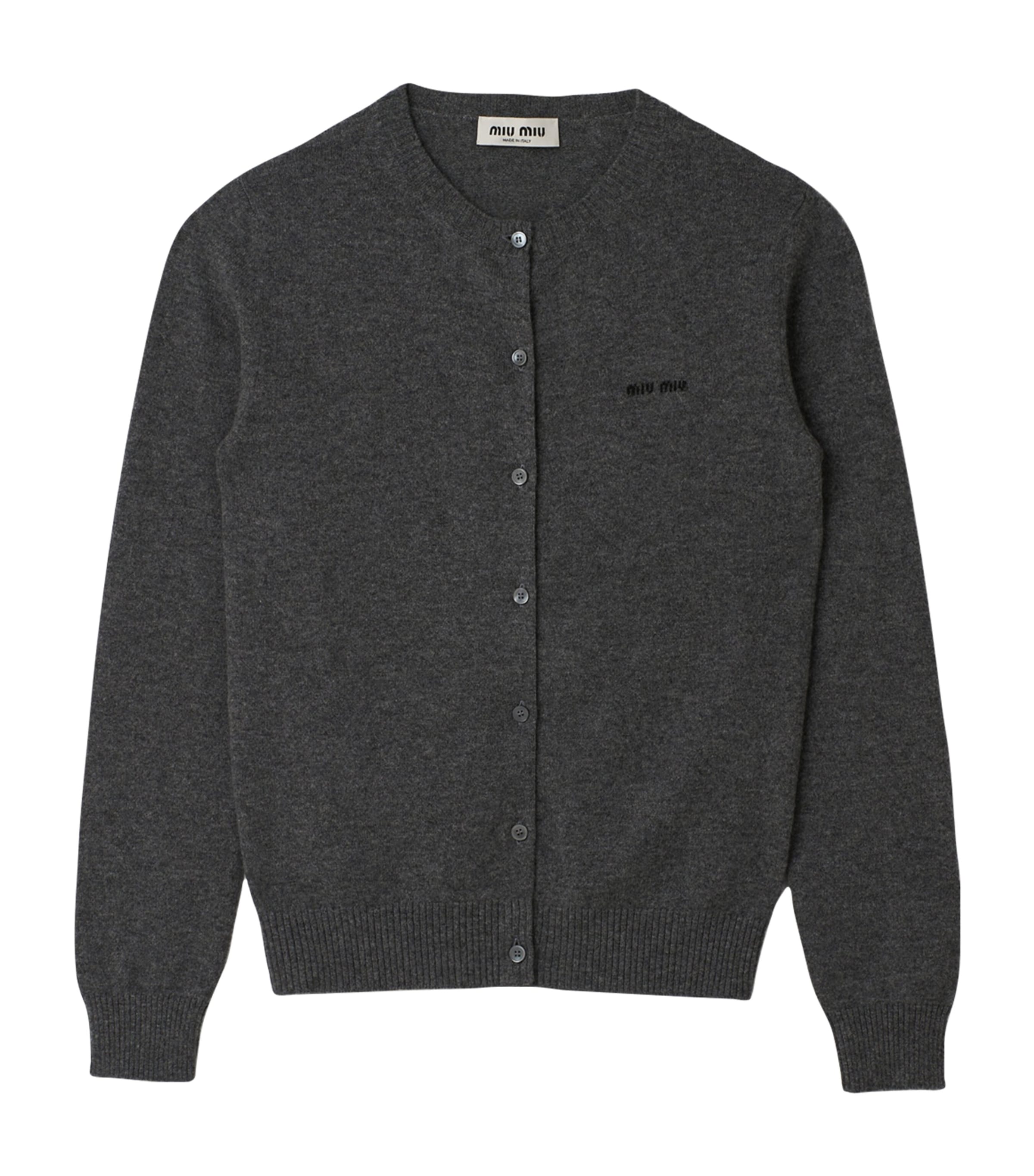 Miu Miu Cashmere Logo Cardigan | Harrods UK