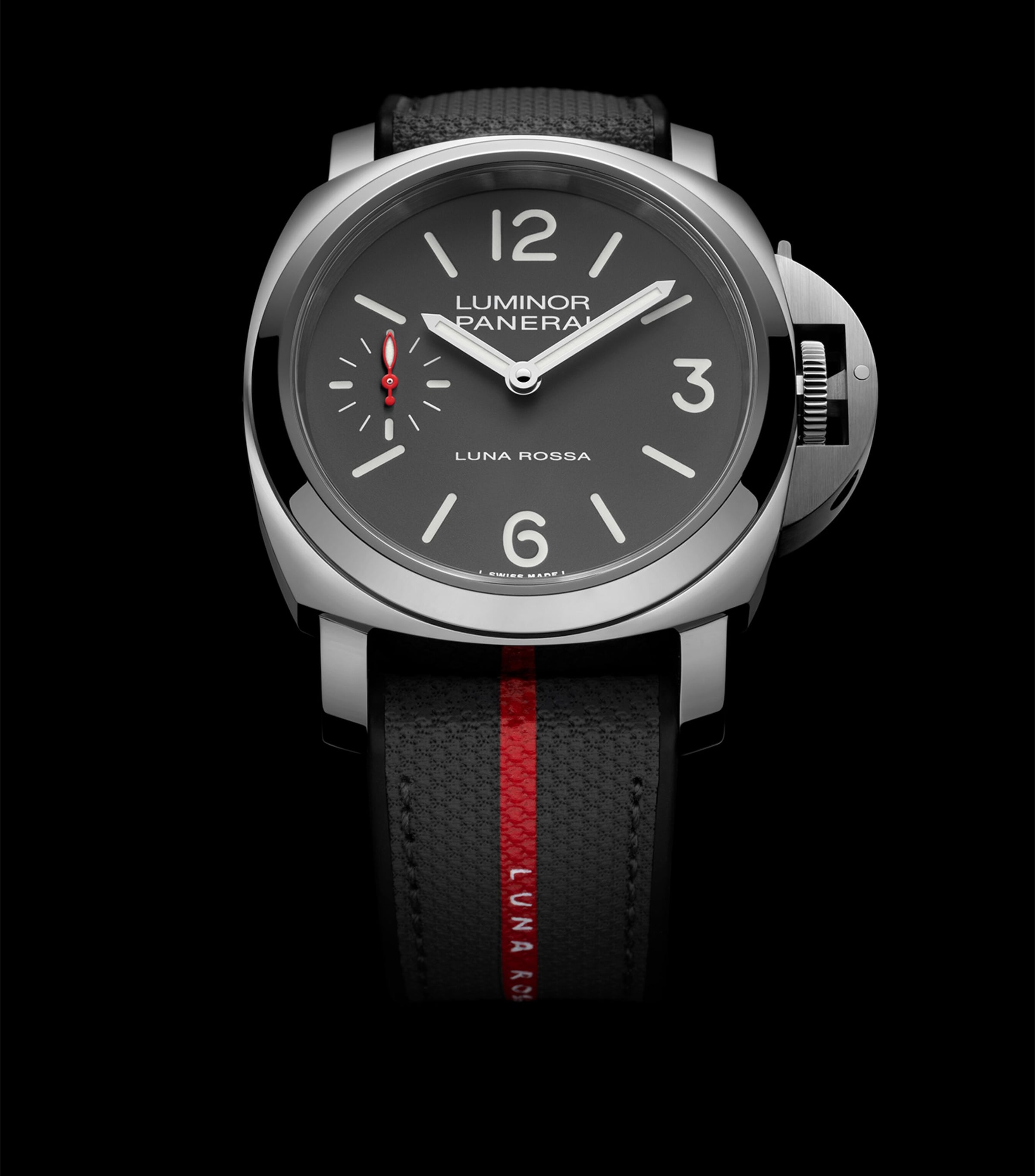 Stainless Steel Luminor Tre Giorni Luna Rossa Watch 44mm GREY Image 4