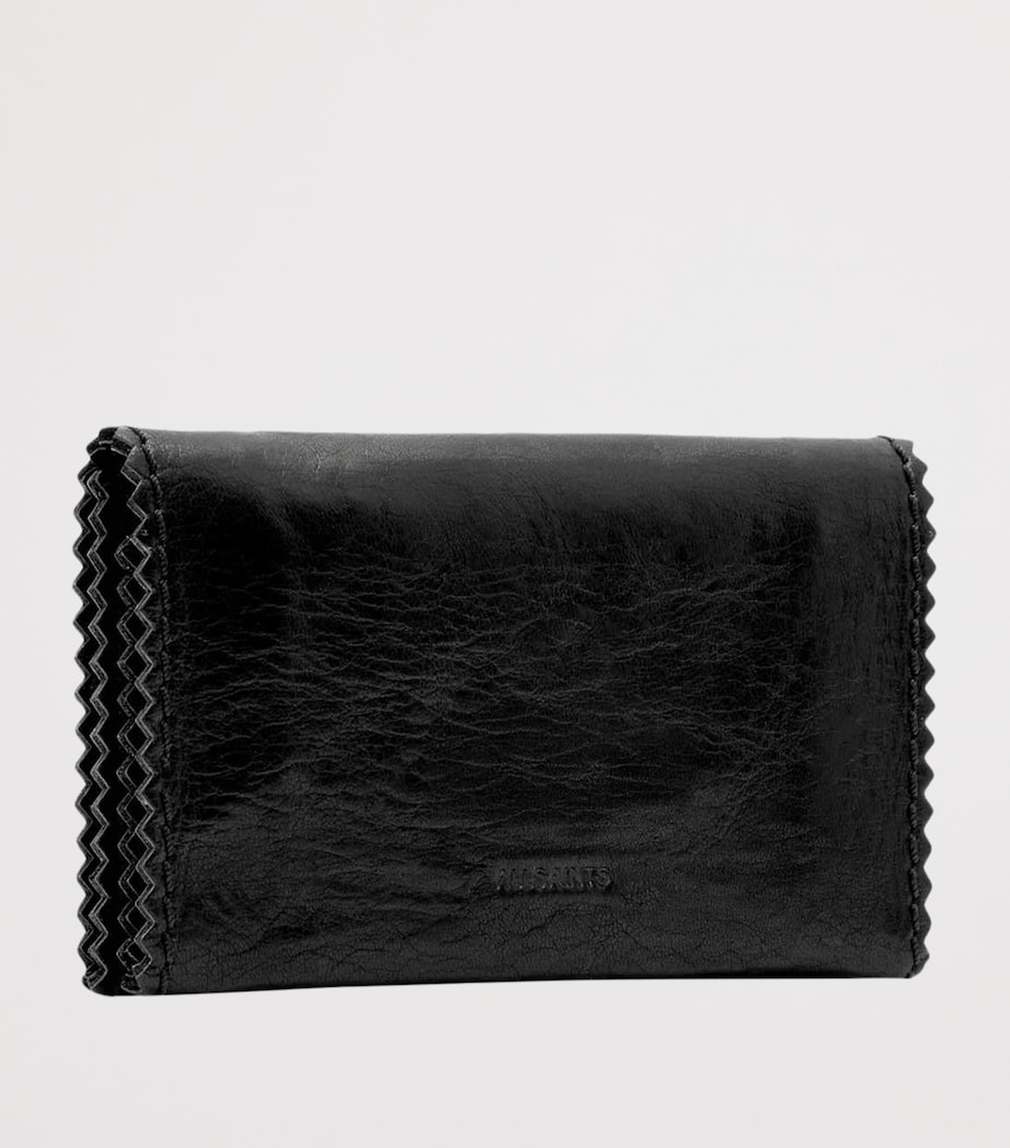 AllSaints Leather Siloh Wallet Black Image 3