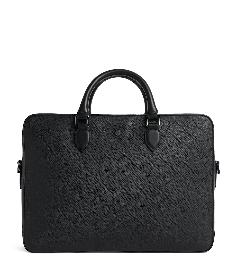 Saffiano Leather Briefcase BLACK Image 1