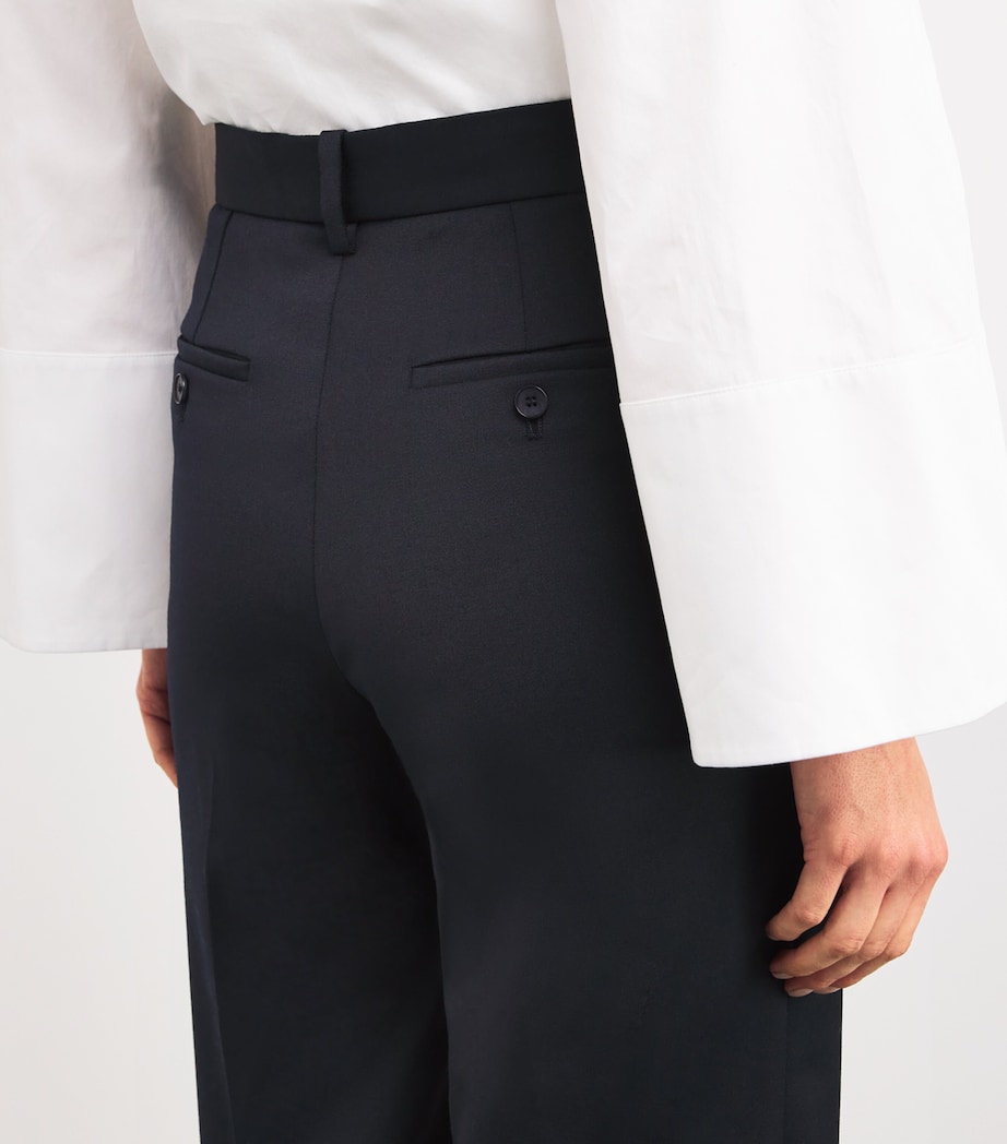Wool-Blend Tailored Trousers NAVY Image 6