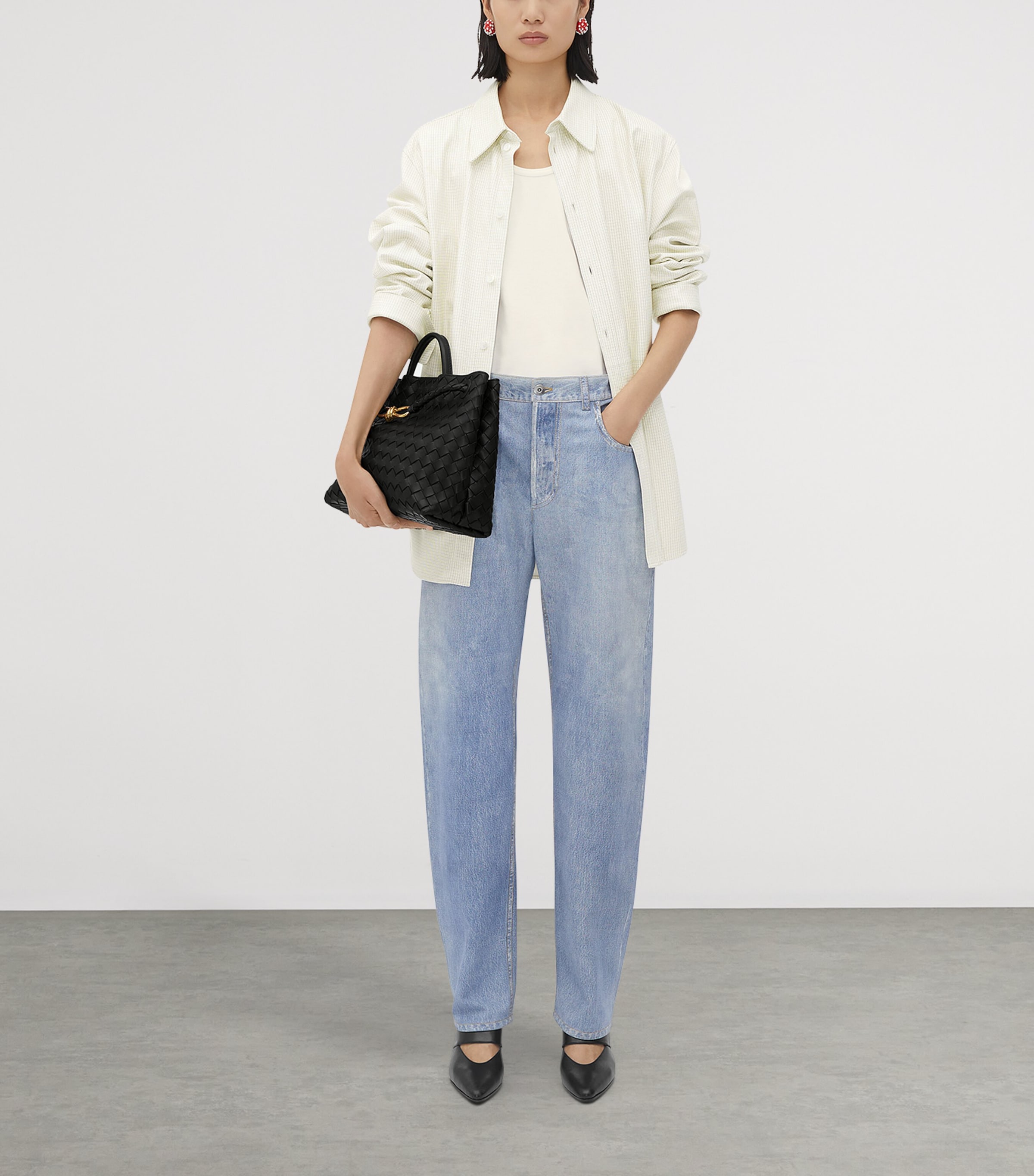 Leather Andiamo Top-Handle Bag BLACK-M BRASS-BLACK Image 2