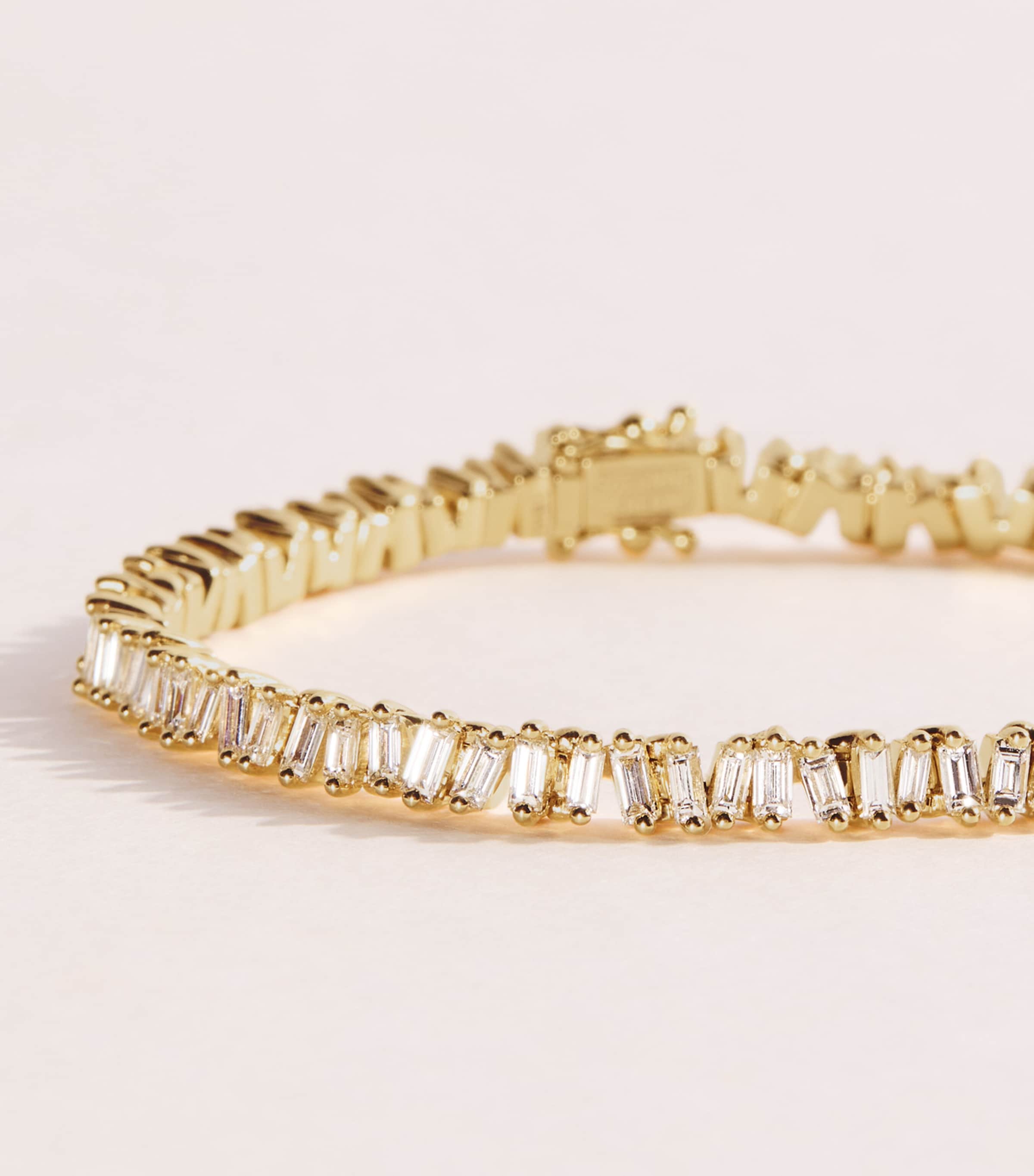 Suzanne Kalan Yellow Gold and Diamond Classic Tennis Bracelet Yg/wd Image 2
