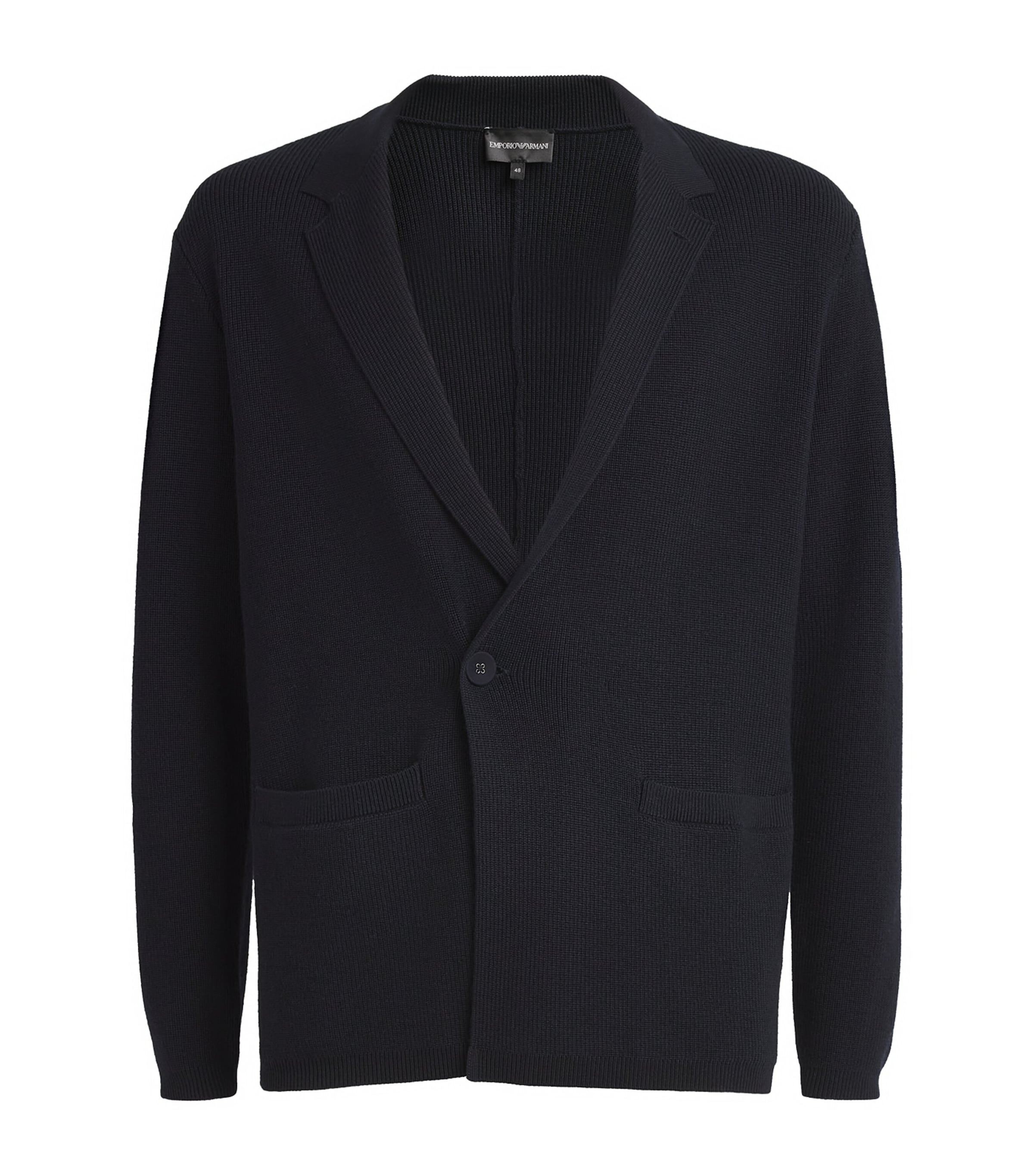 EMPORIO ARMANI VIRGIN WOOL-COTTON CARDIGAN 