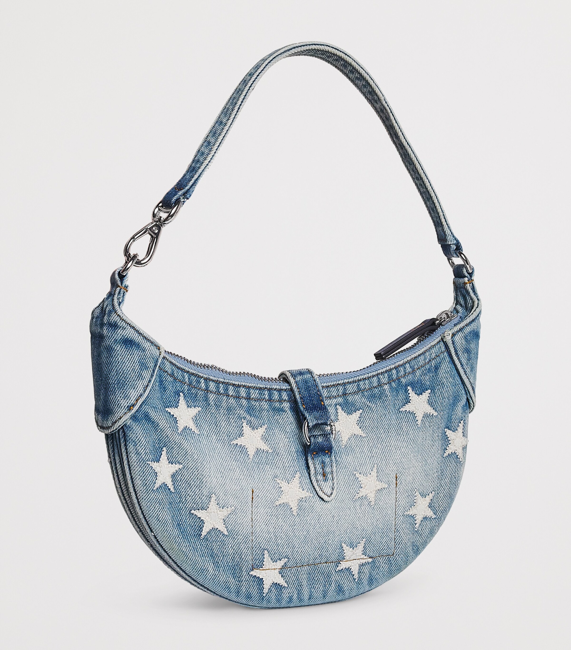Polo Ralph Lauren Mini Denim Embroidered ID Shoulder Bag Helena Wash Image 3