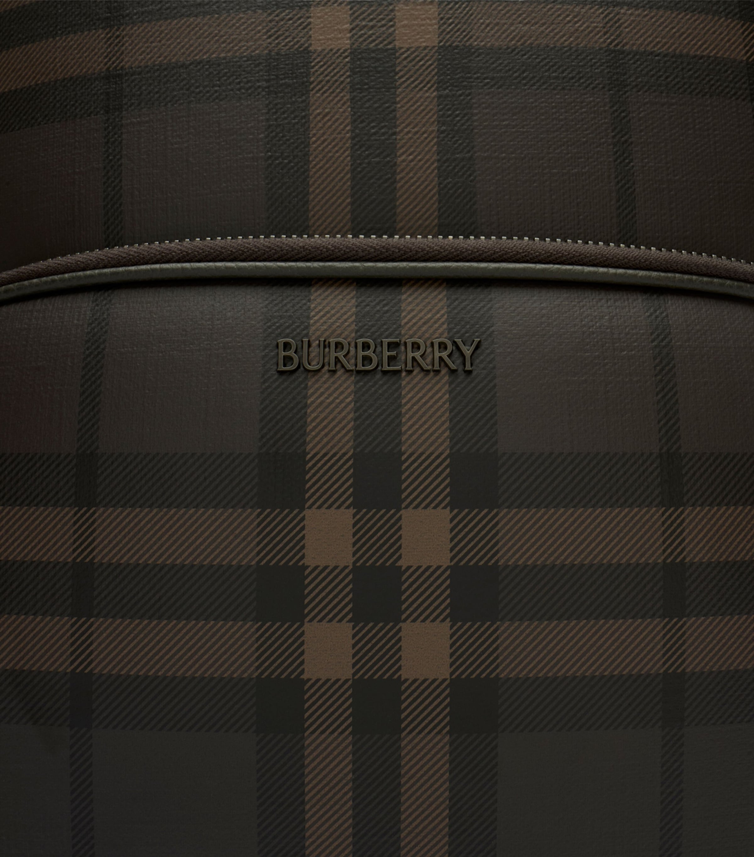 Burberry Canvas City Check Backpack Dark Brown Image 5