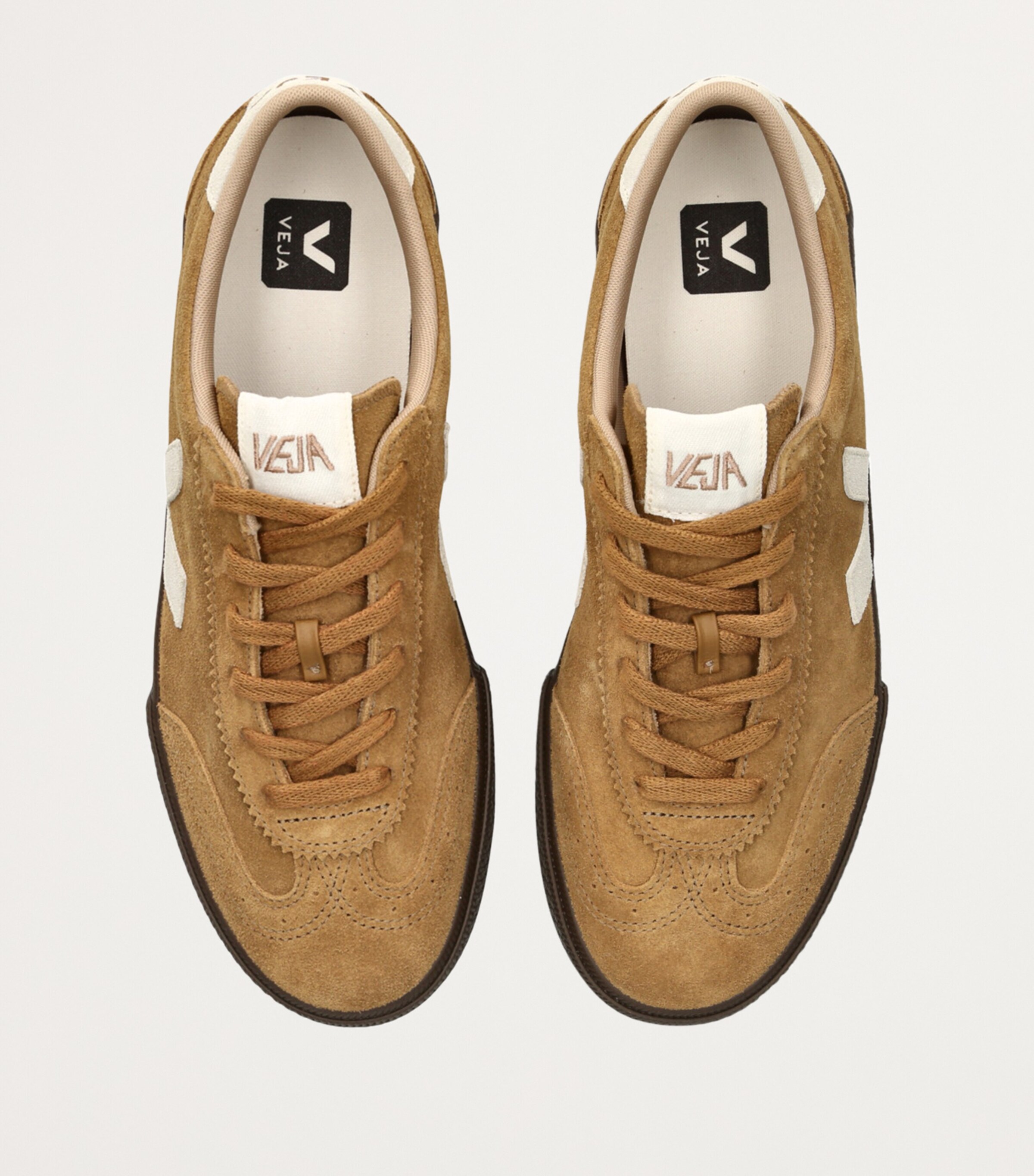 Veja Suede Volley Sneakers Tan Image 4