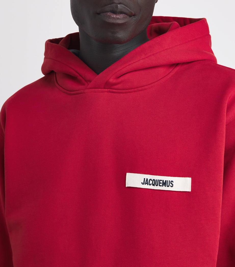Cotton Logo Hoodie 480-DARK RED Image 6