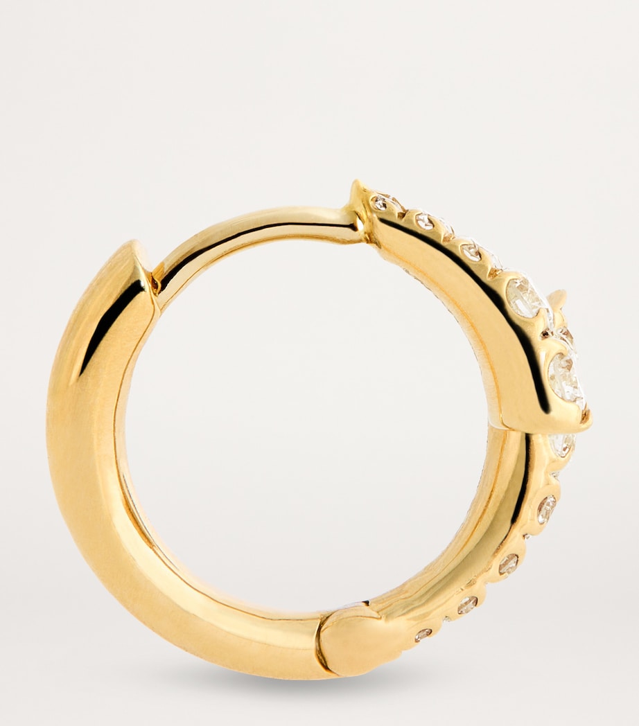 Yellow Gold and Diamond Lola Huggie Hoop Earrings YELLOW GOLD Image 5
