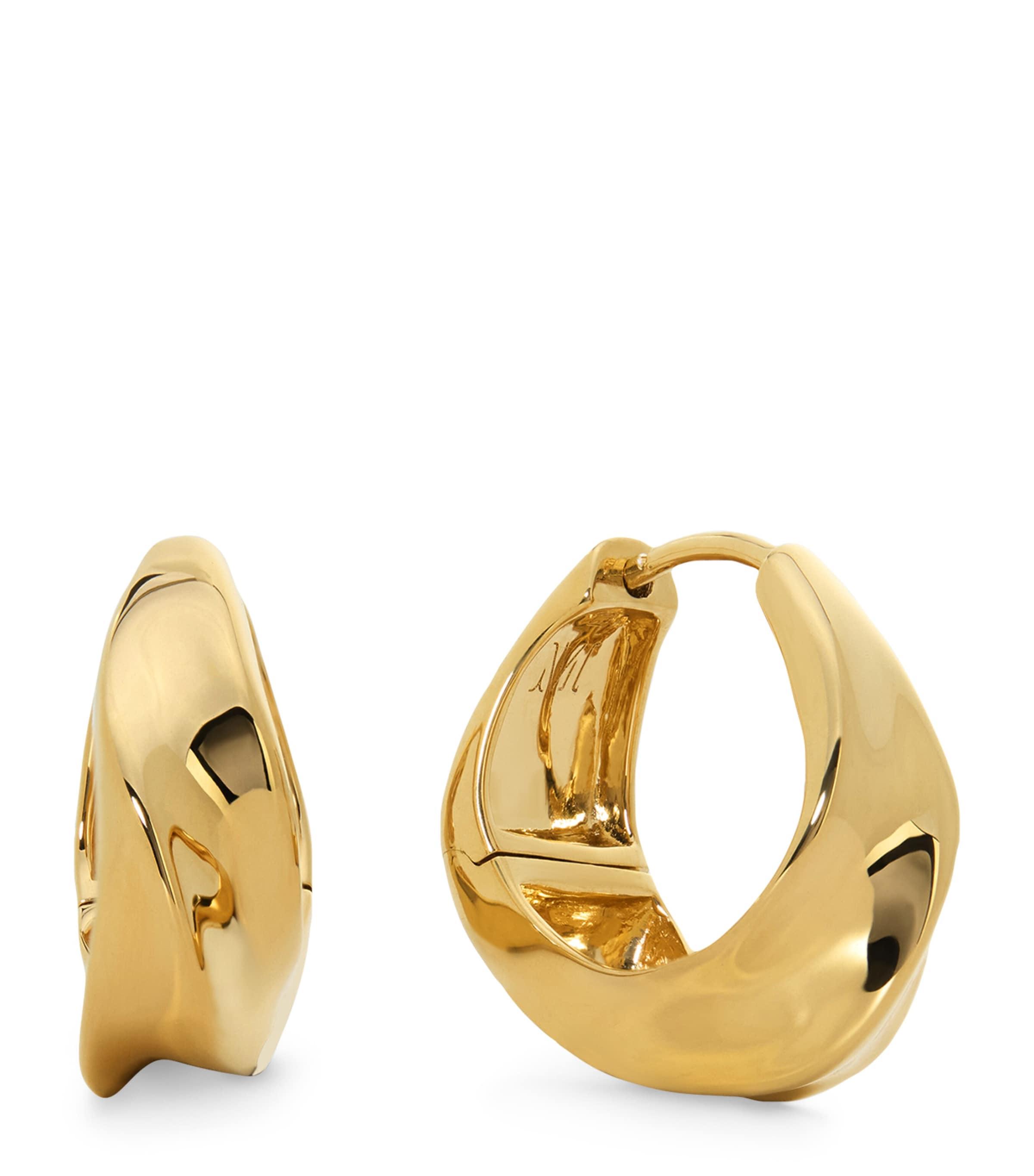 Monica Vinader Gold Vermeil Nomade Hoop Earrings Gold Vermeil Image 1
