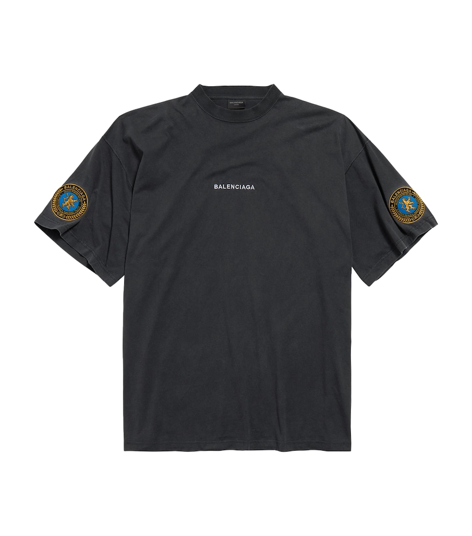 Oversized Cotton Uniform Logo T-Shirt 1041 Image 1