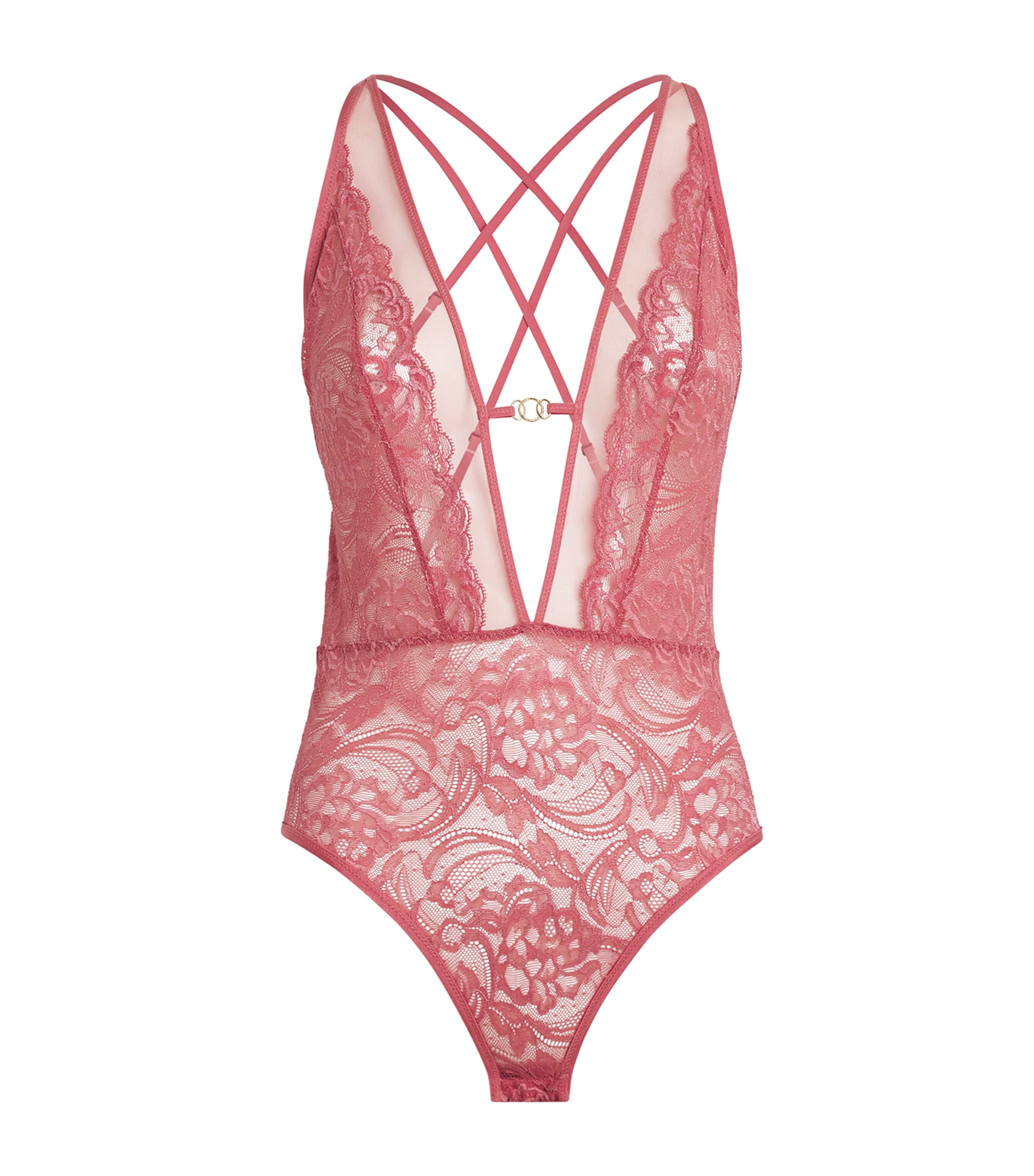 Aubade Lace Feeling Bodysuit In Pink