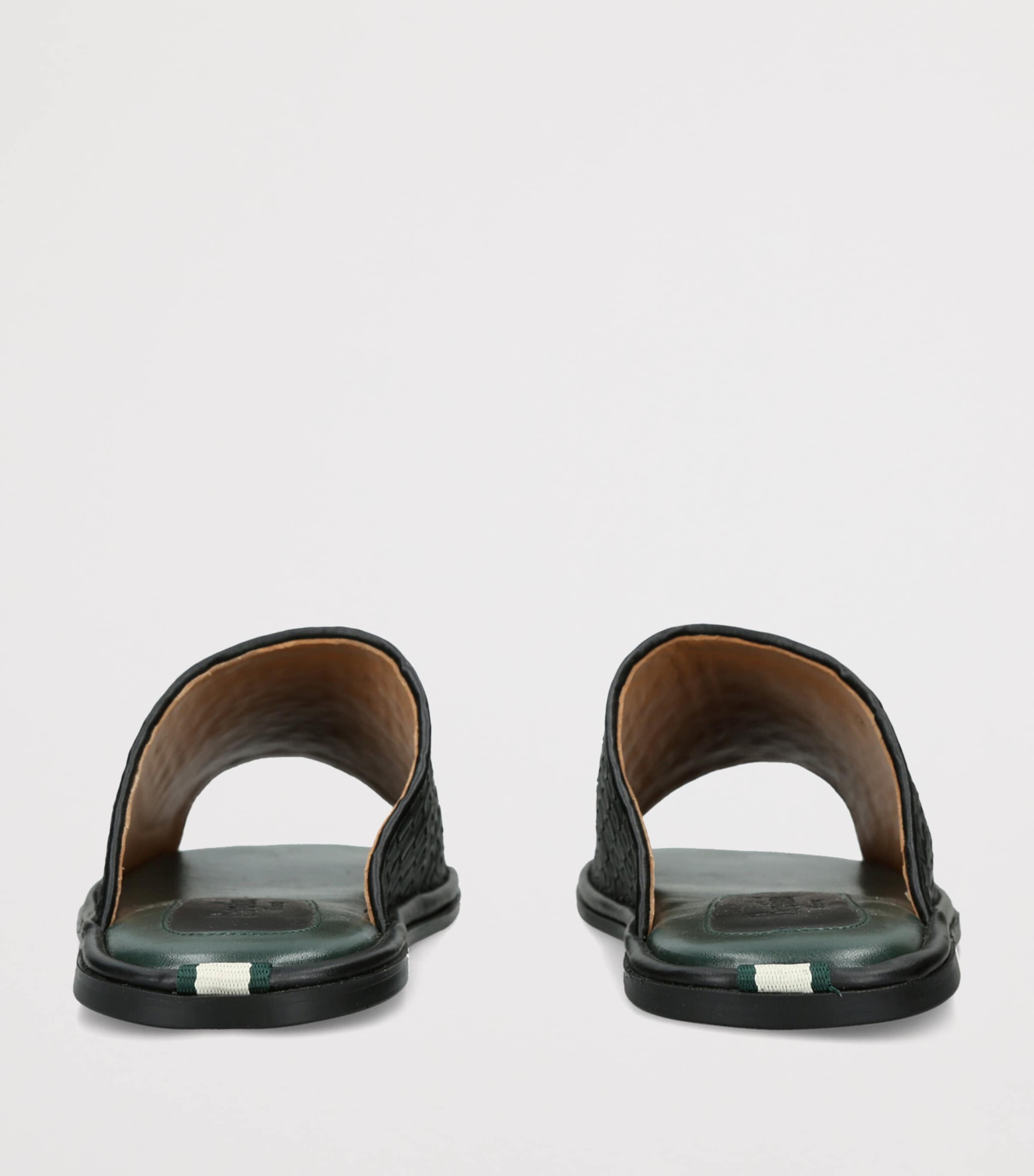 Brotini Leather Woven Sandals Black Image 4