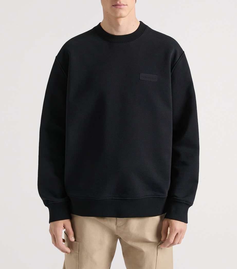Wool-Cashmere Logo Sweatshirt BLACK Image 2
