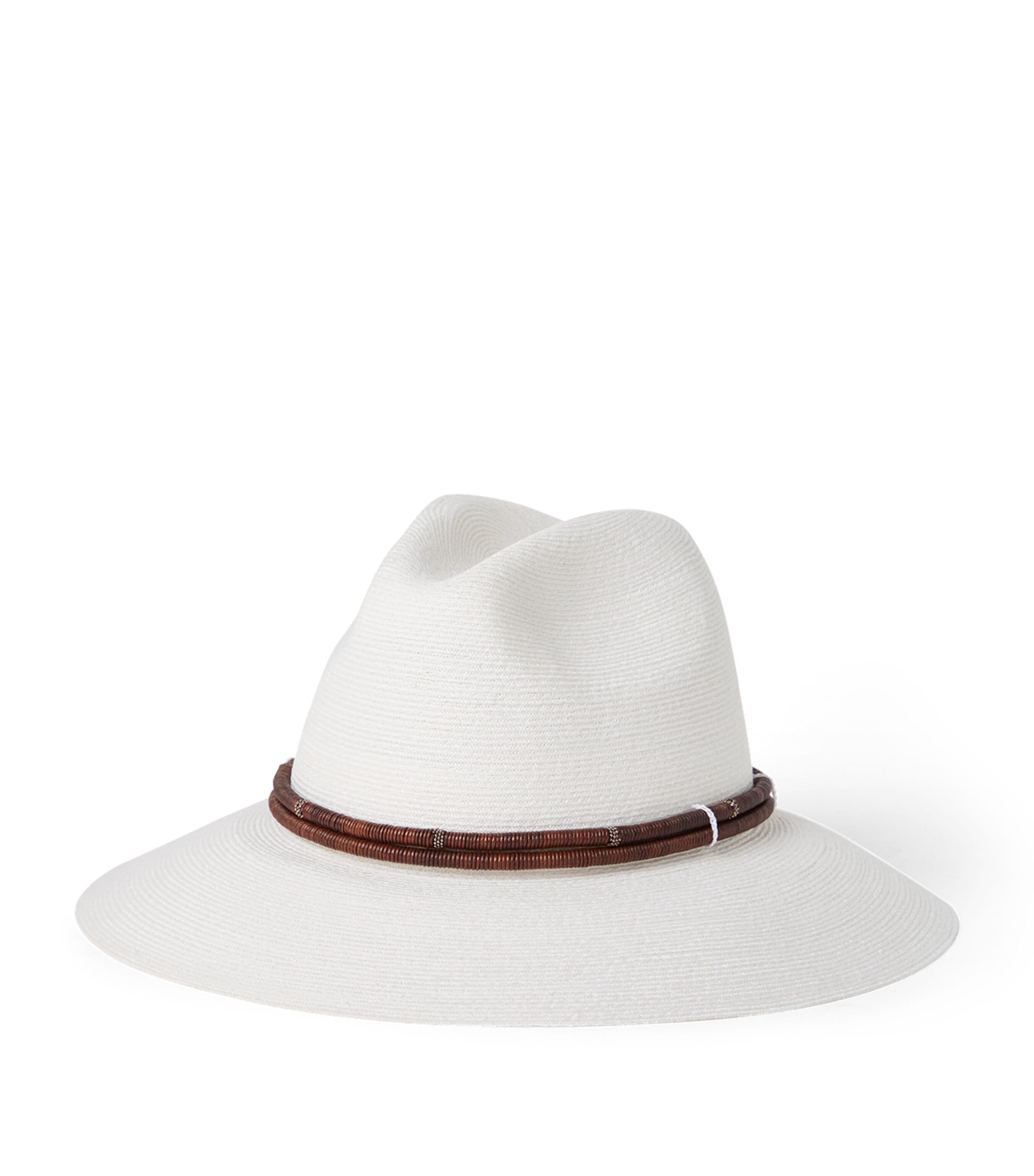 Brunello Cucinelli Techno Hemp-cotton Fedora In White