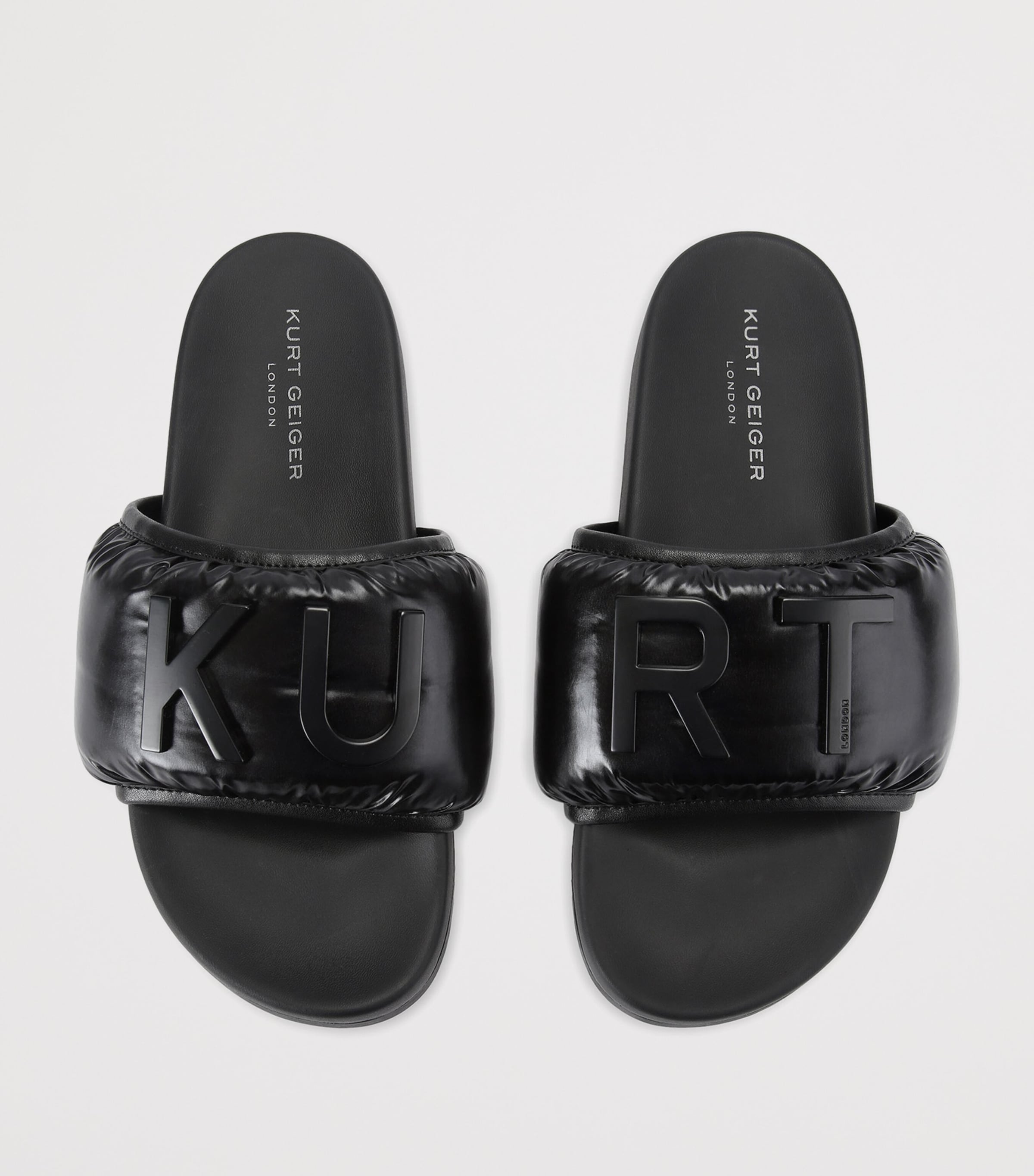 Kurt Geiger London Embellished Kurt Puff Slides Black Image 4