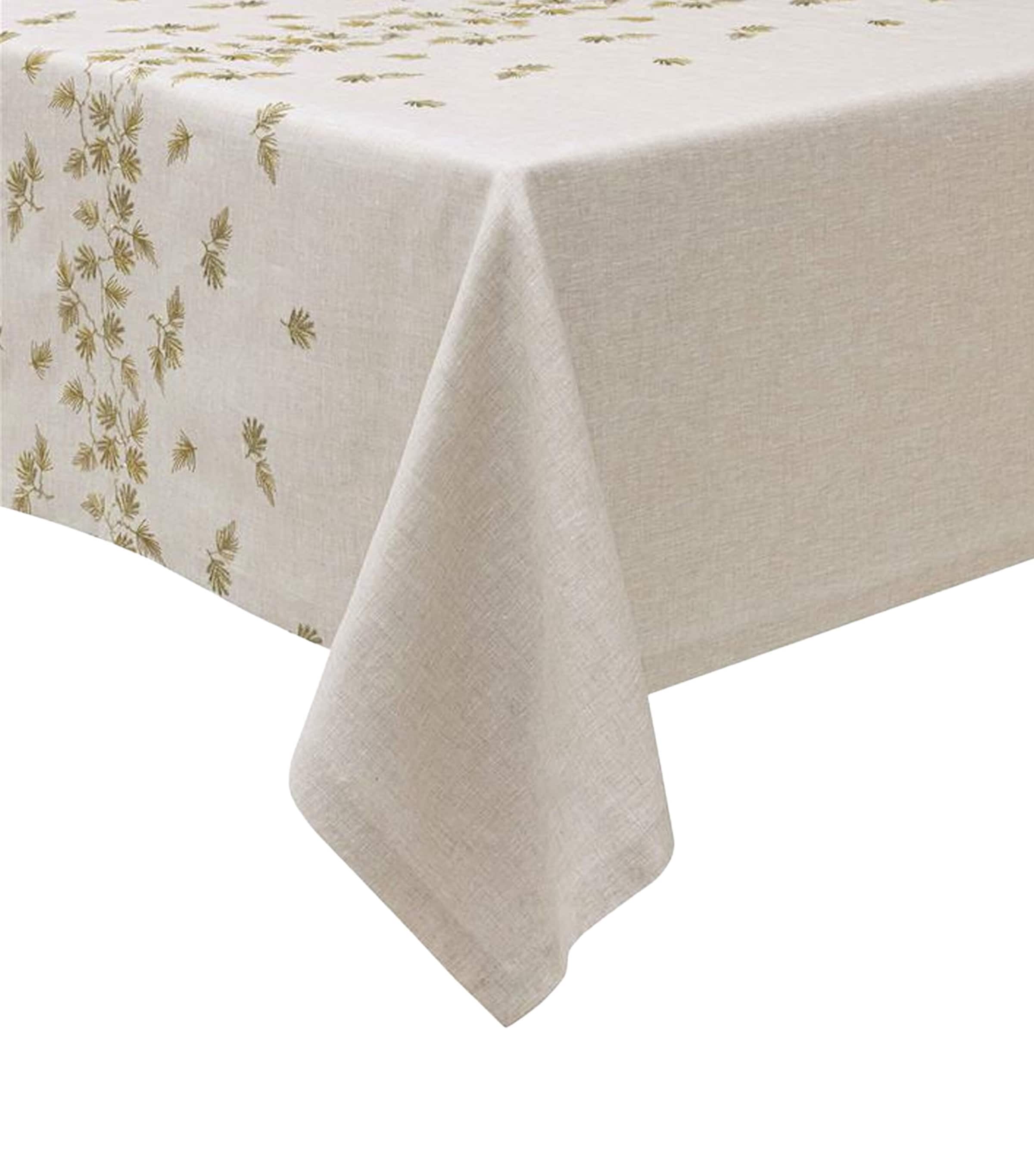Alexandre Turpault Linen Ramage Tablecloth In Neutral