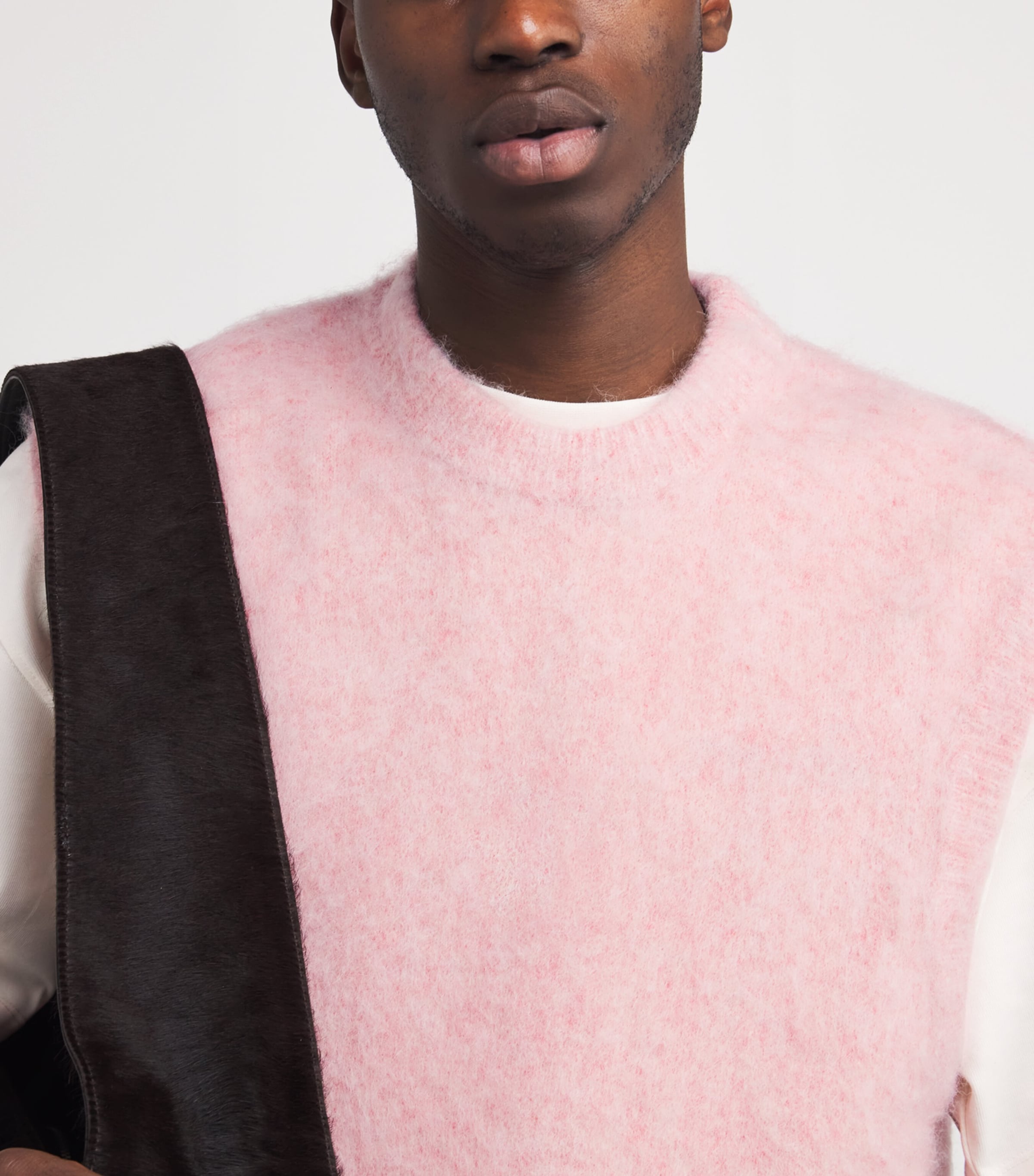 Brushed Knit Sweater Vest PINK Image 6