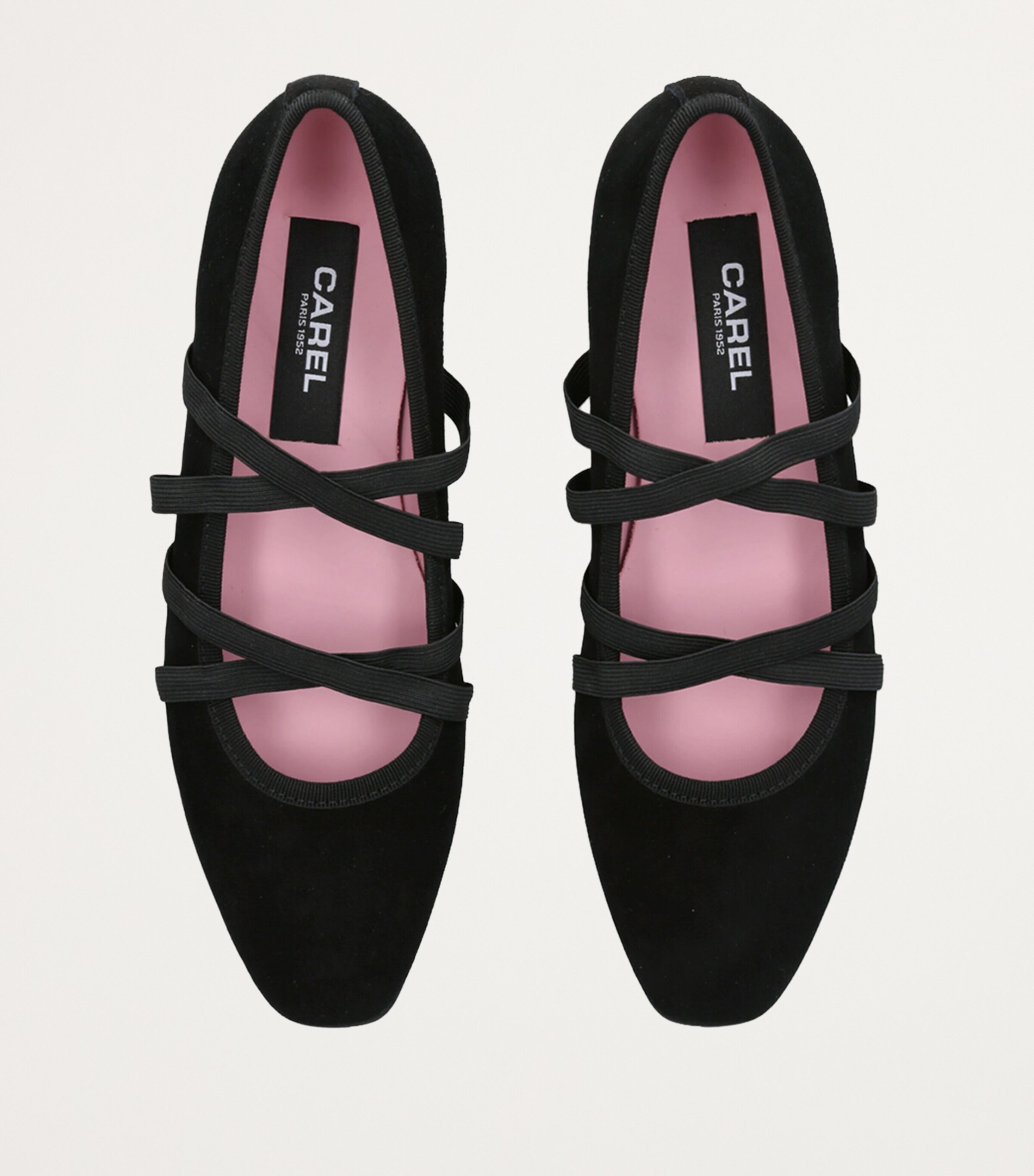 Carel Paris Suede Tutu Ballet Flats Black Image 4