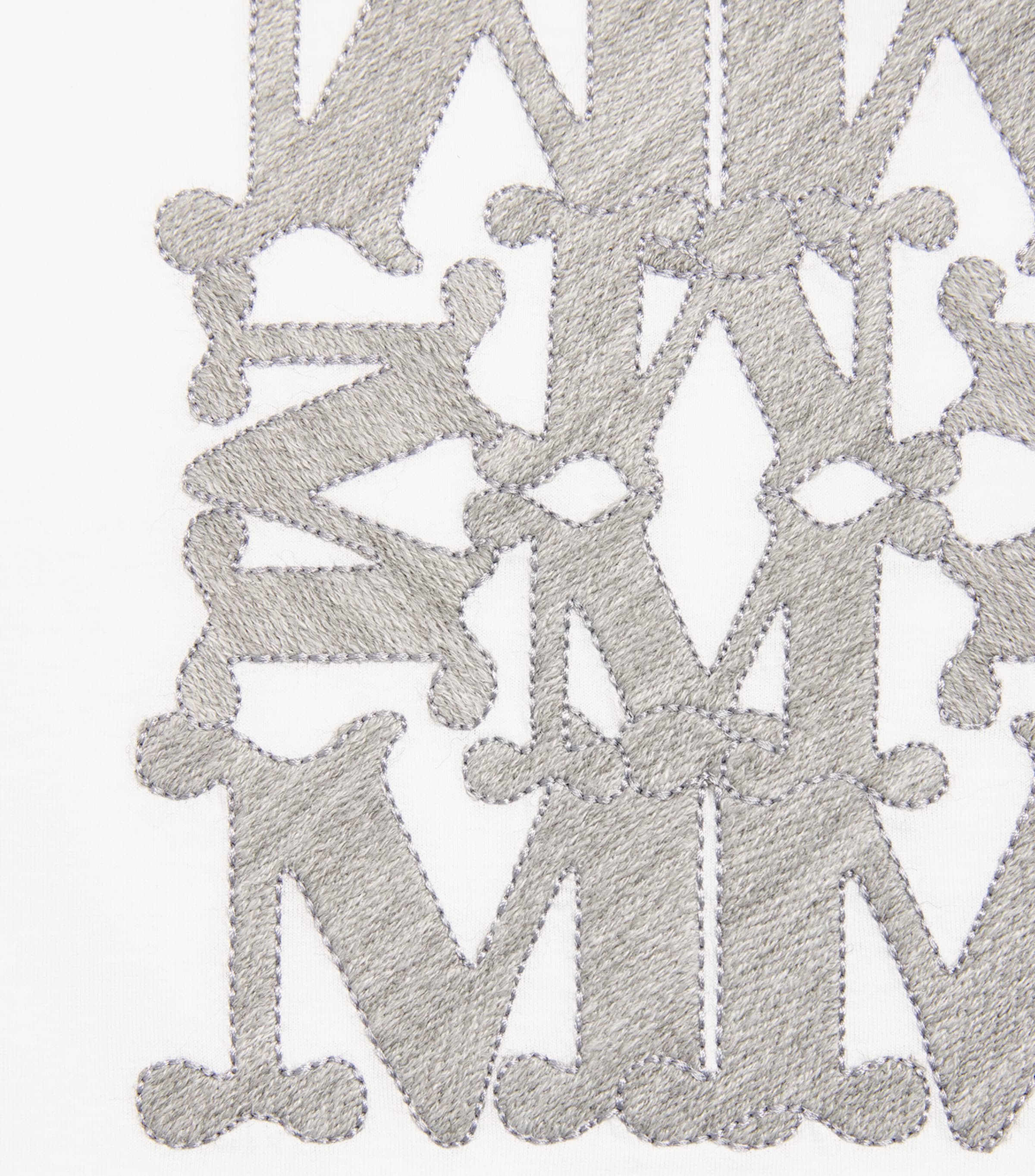 Cotton Embroidered T-Shirt WHITE Image 5