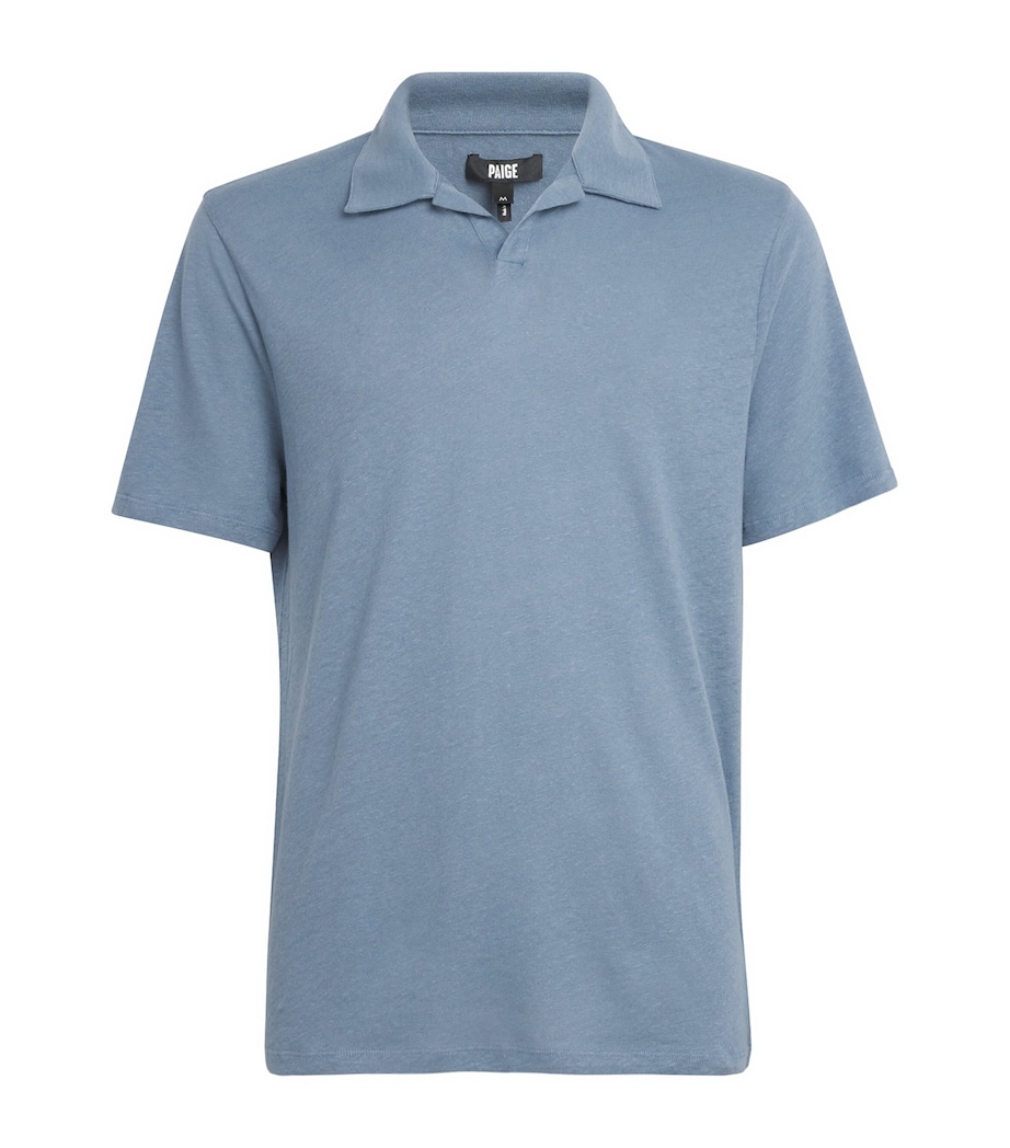Linen-Cotton Jersey Shelton Polo Shirt FJORD VALLEY Image 1