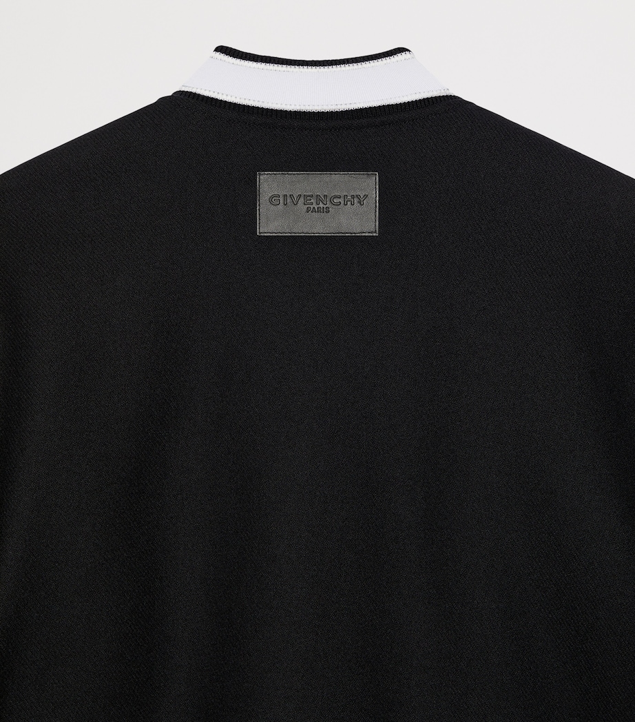 Givenchy Mens Wool-Leather Bomber Jacket Image 5