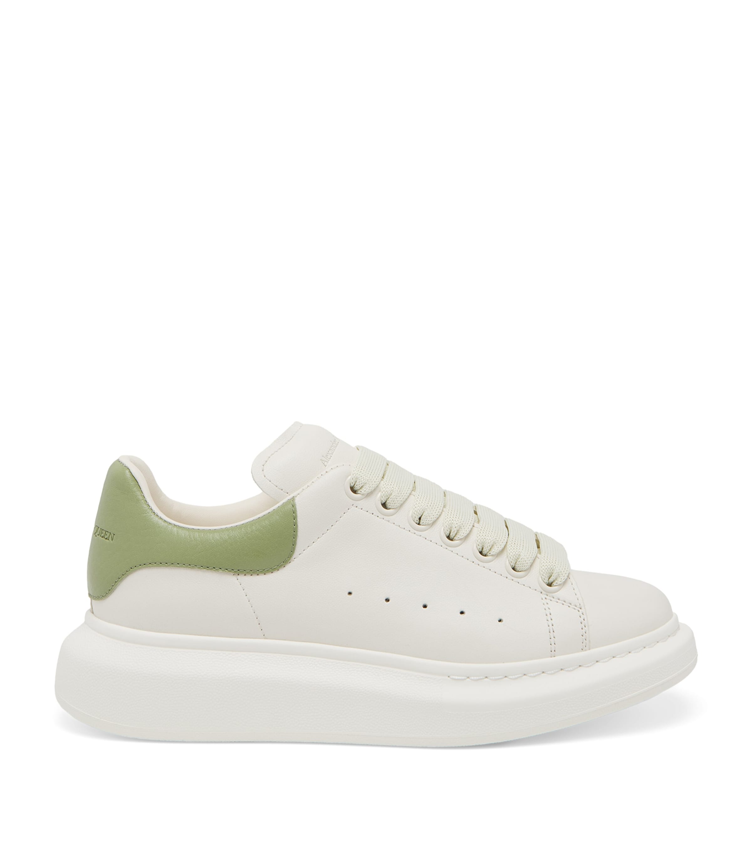 Alexander Mcqueen Oversized Leather Low-top Sneakers In White