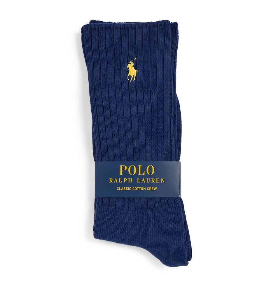 Cotton-Blend Classic Crew Socks ROYAL YELLOW PP Image 1