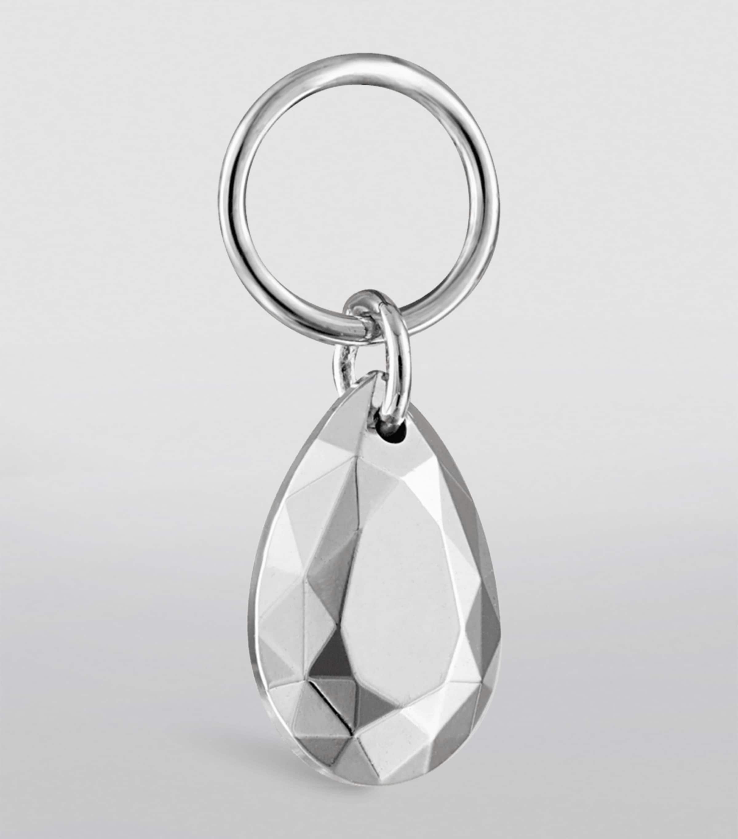 Faceted Pear Charm (5.5mm) WHITE GOLD Image 3