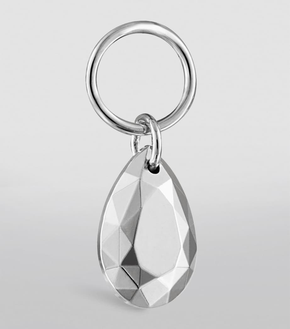 Faceted Pear Charm (5.5mm) WHITE GOLD Image 3