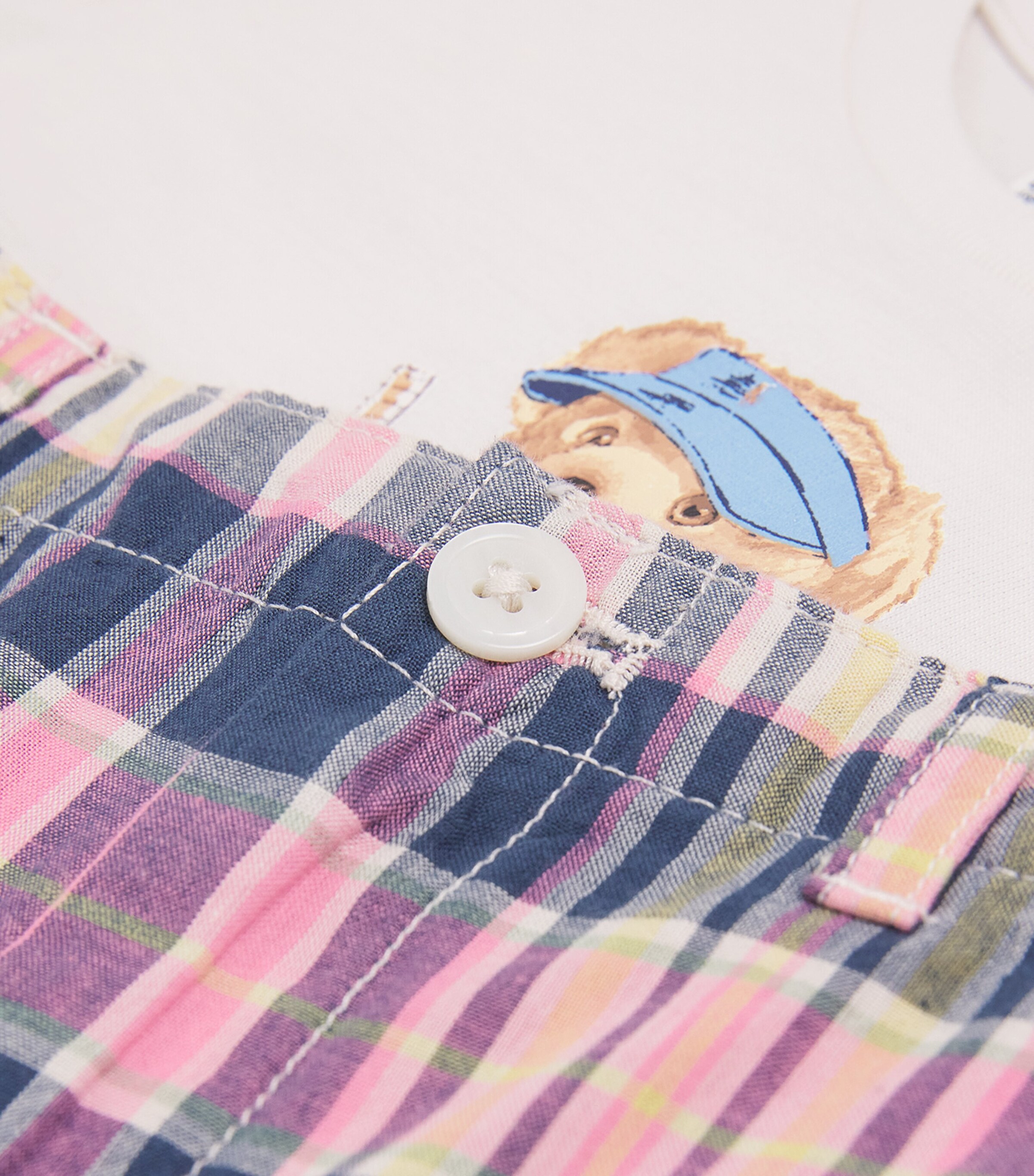 Ralph Lauren Kids Cotton Polo Bear Graphic T-Shirt and Shorts Set (3-12 Months) Nevis Yllw Nvy Image 4