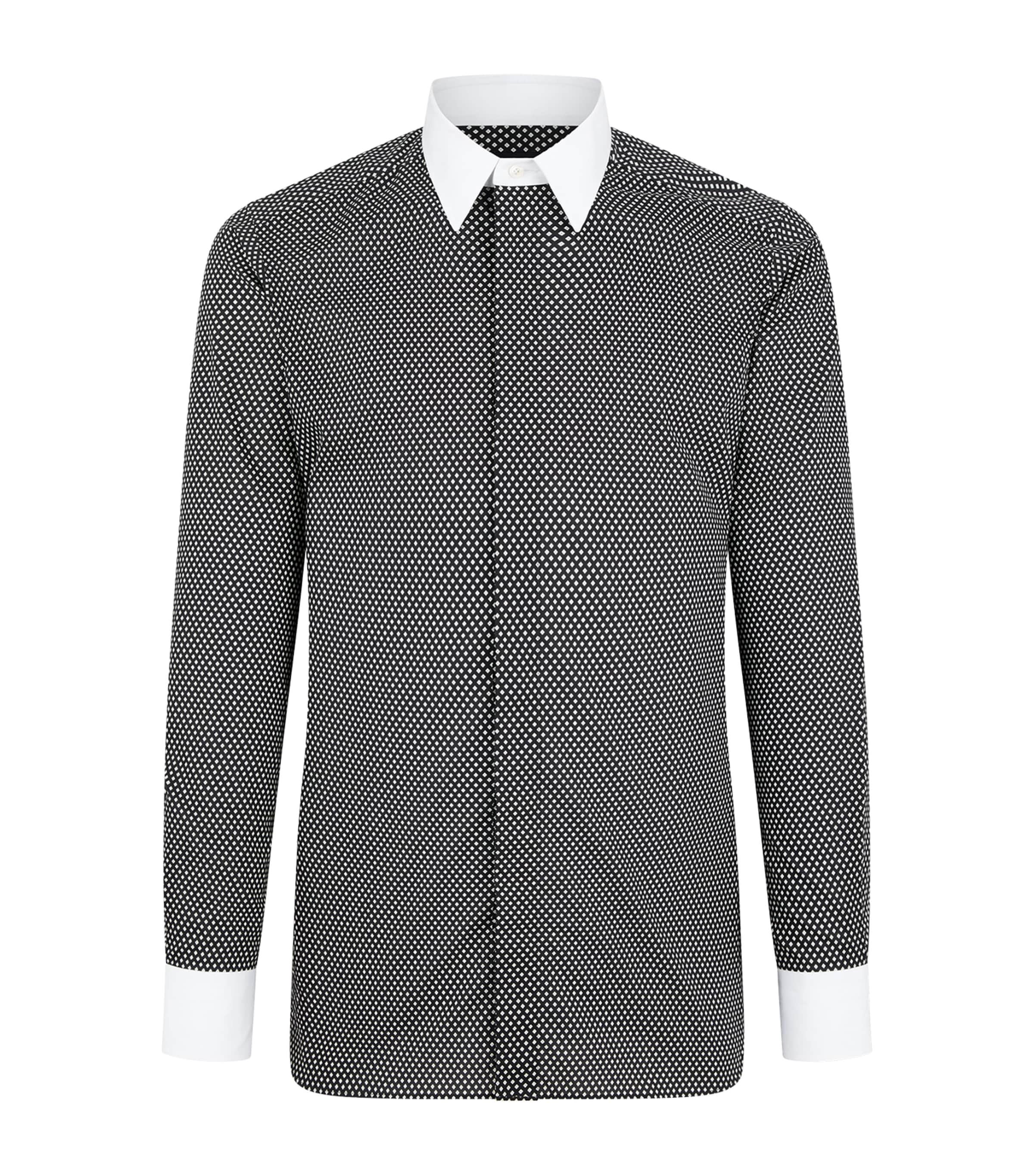 Tom Ford Cotton Contrast-trim Shirt In Black