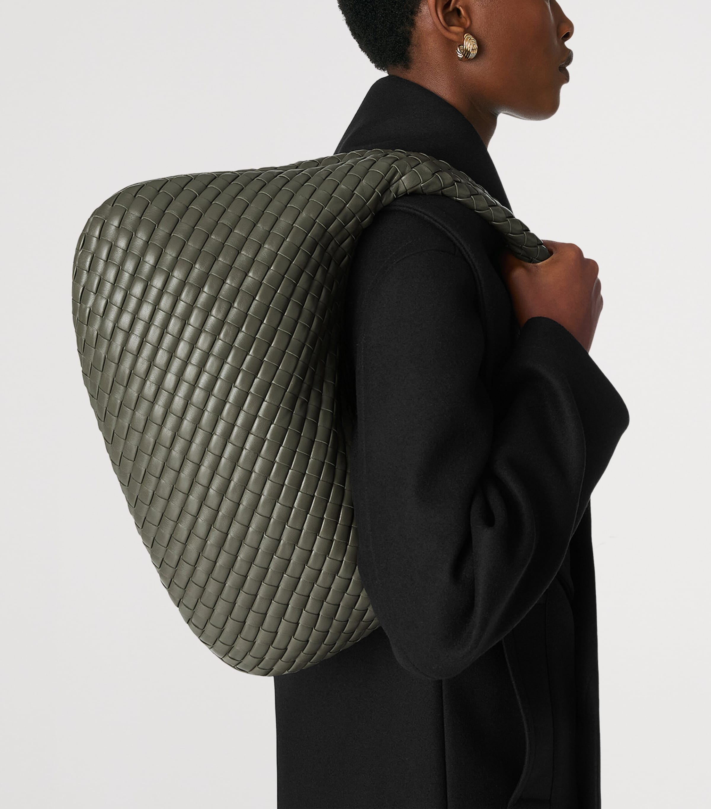 Leather Intrecciato Veneta Shoulder Bag 3292 Image 2