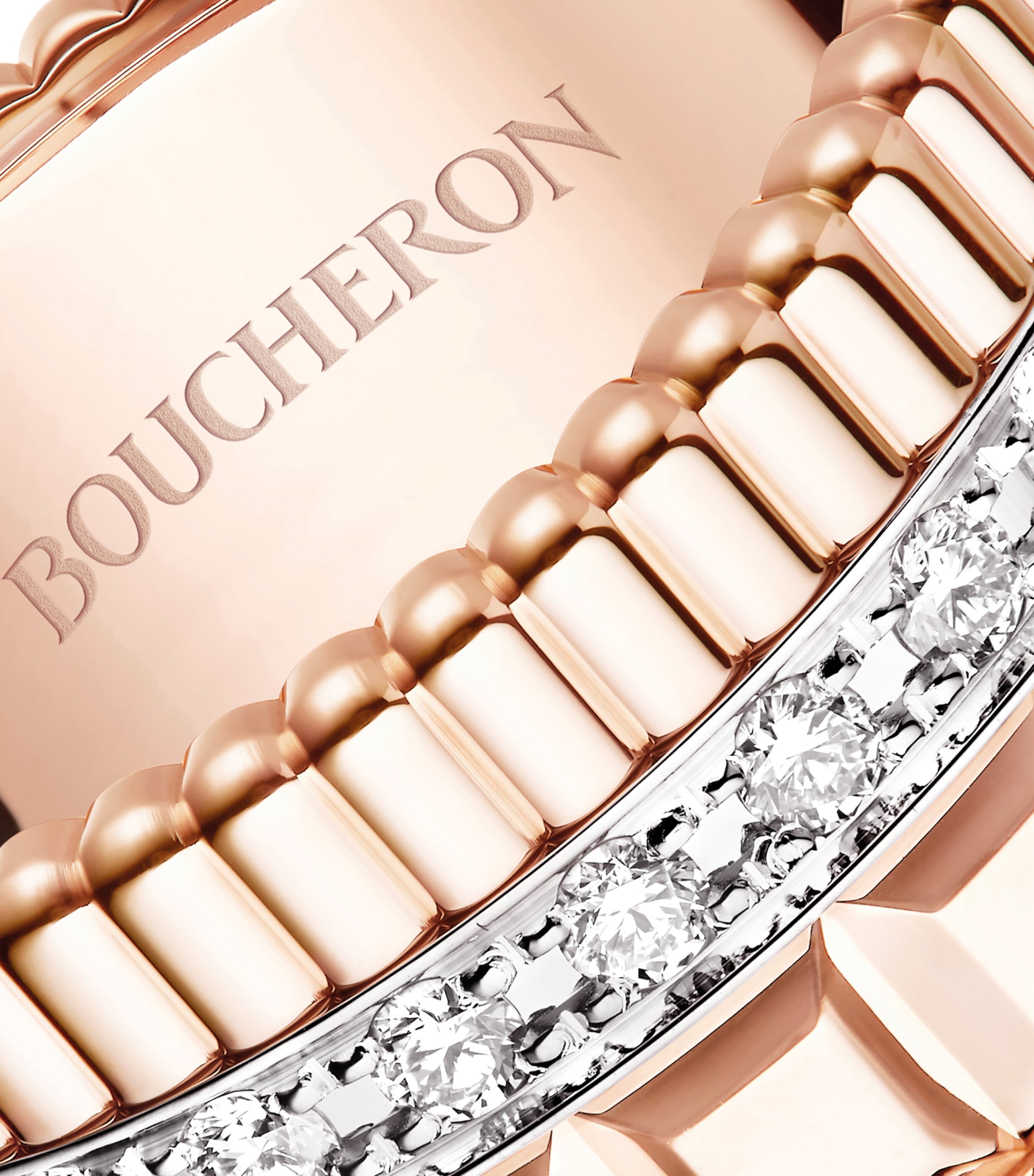 Large Rose Gold, White Gold and Diamond Quatre Radiant Ring NO COLOUR Image 3