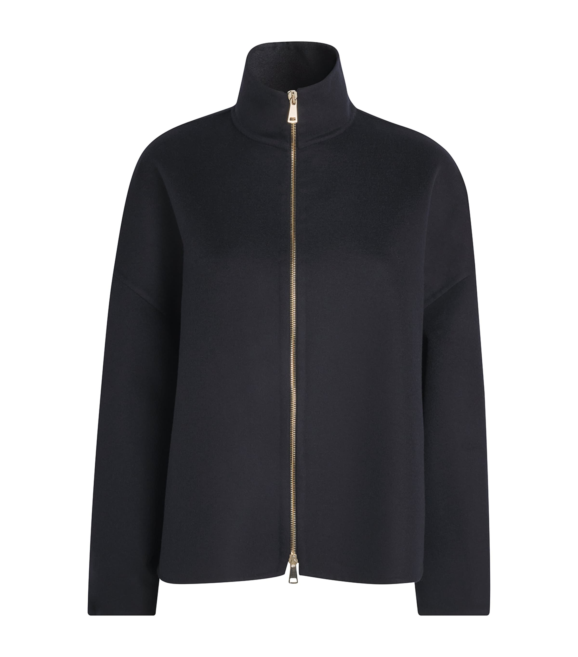 Fabiana Filippi Womens Virgin Wool Coat Blu Notte Image 1