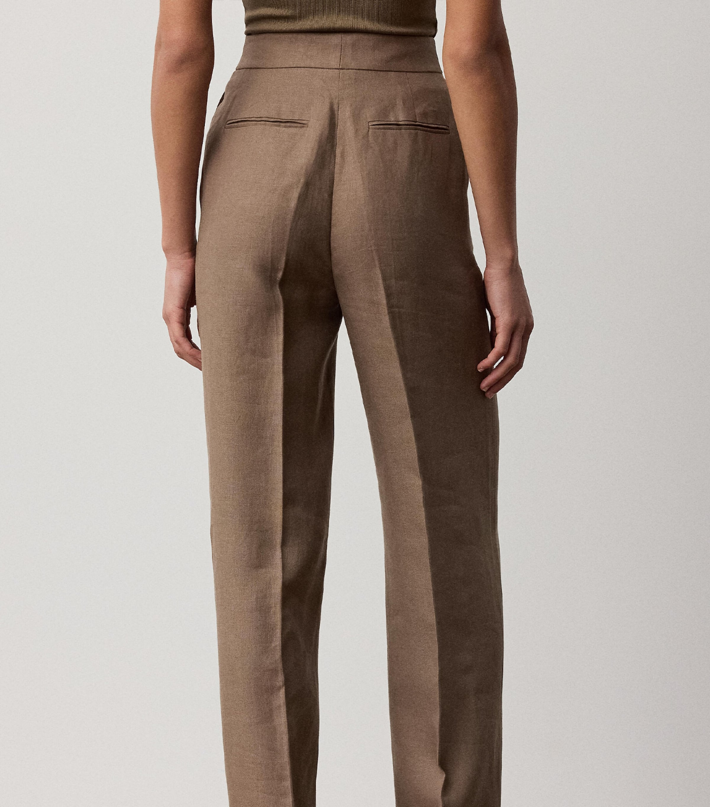 Ralph Lauren Collection Womens Linen Dean II Trousers Portobello Image 4