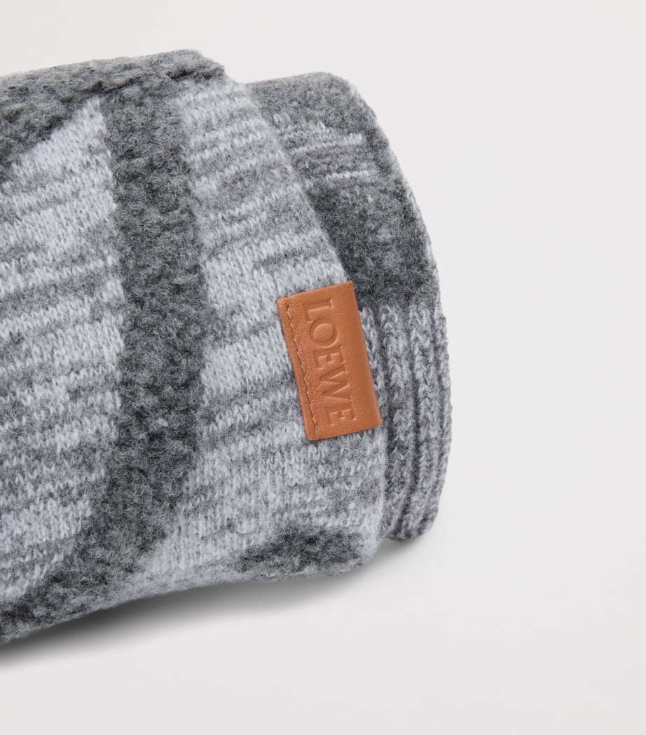 Wool-Cashmere Anagram Scarf GREY MELANGE Image 3