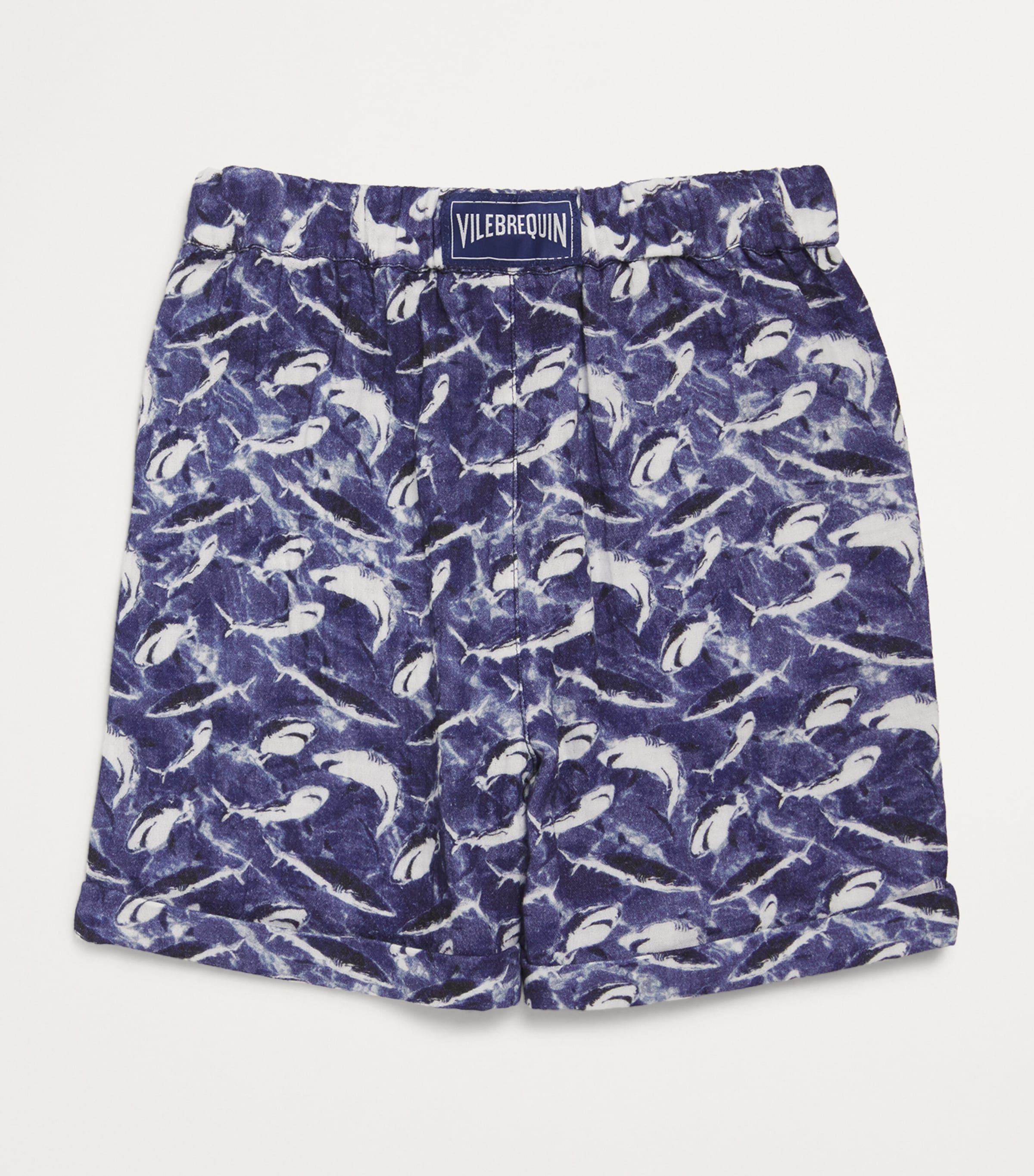 Shark Print Shorts (2-12 Years) 390 BLEU MARINE Image 2