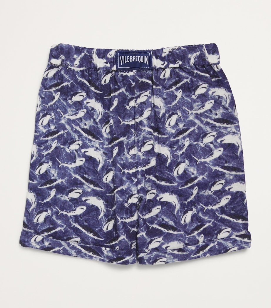 Shark Print Shorts (2-12 Years) 390 BLEU MARINE Image 2