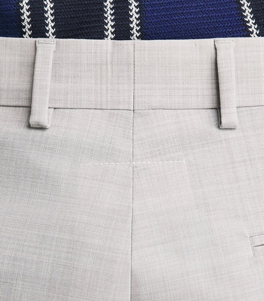 MM6 Maison Margiela Mens Pleated Tailored Trousers Light Grey Image 3