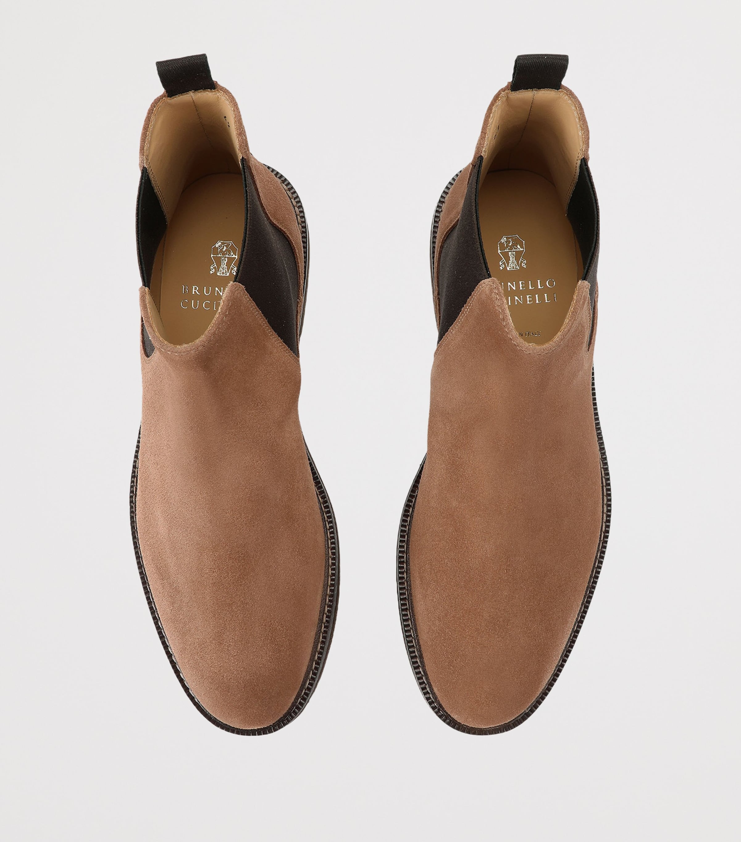 Brunello Cucinelli Suede Chelsea Boots Tan Image 4