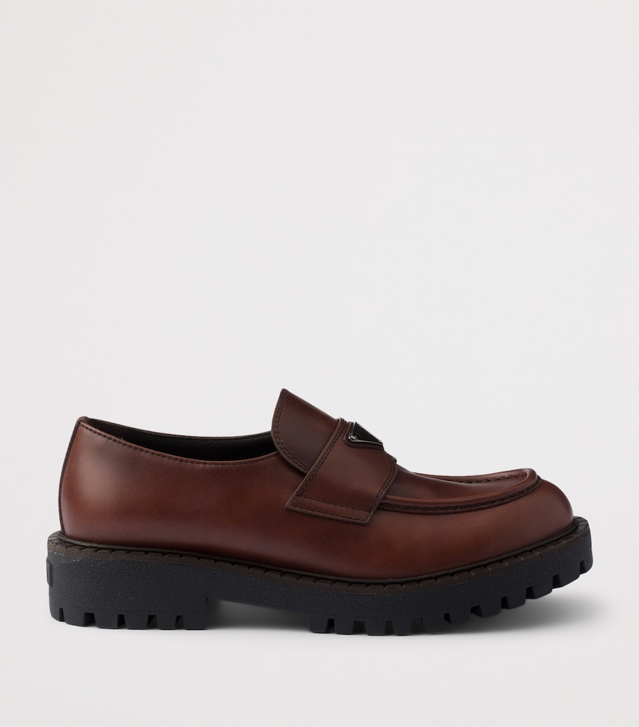 Brushed Leather Loafers F0192 Image 2